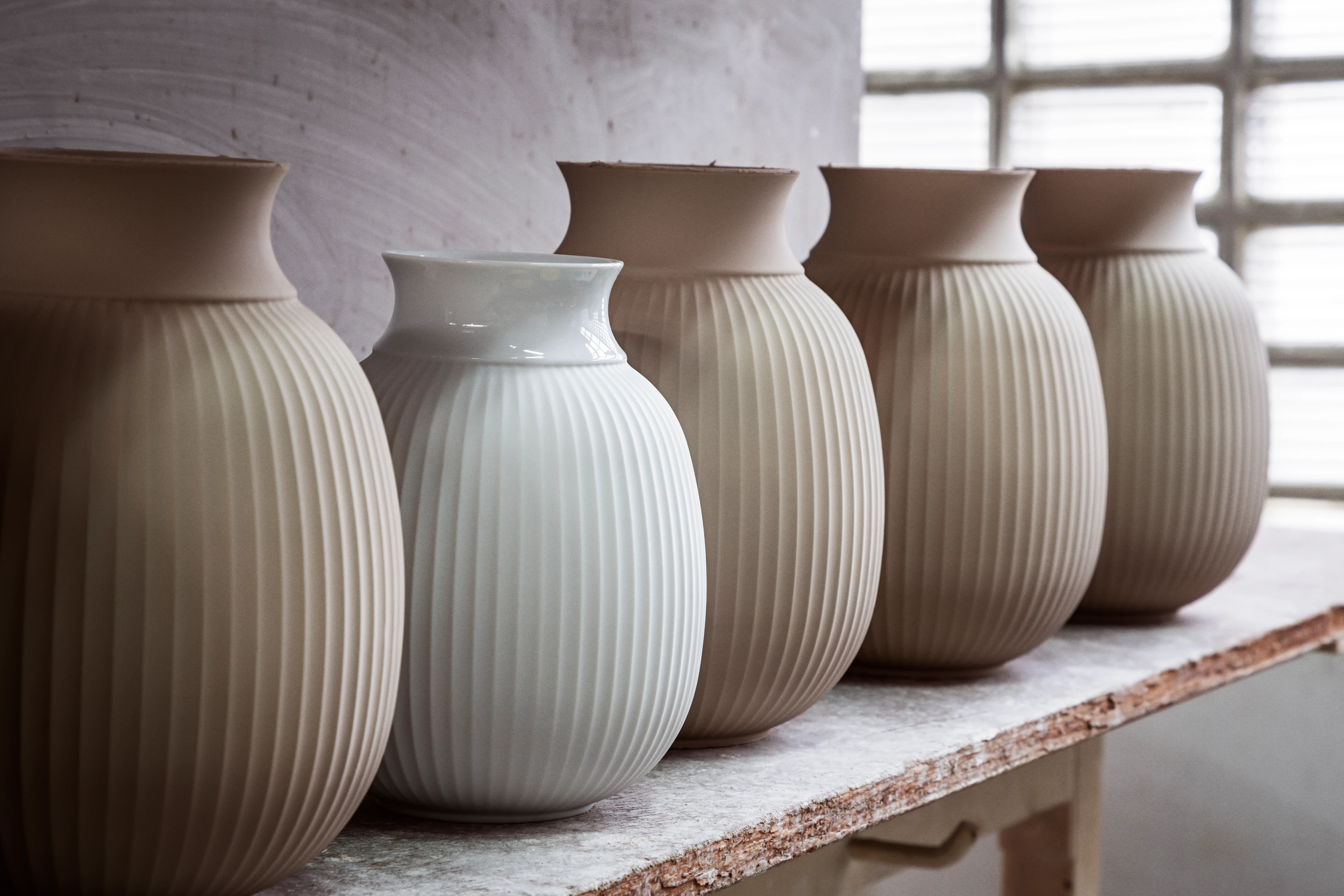 Vases, Curve, Lyngby Porcelæn