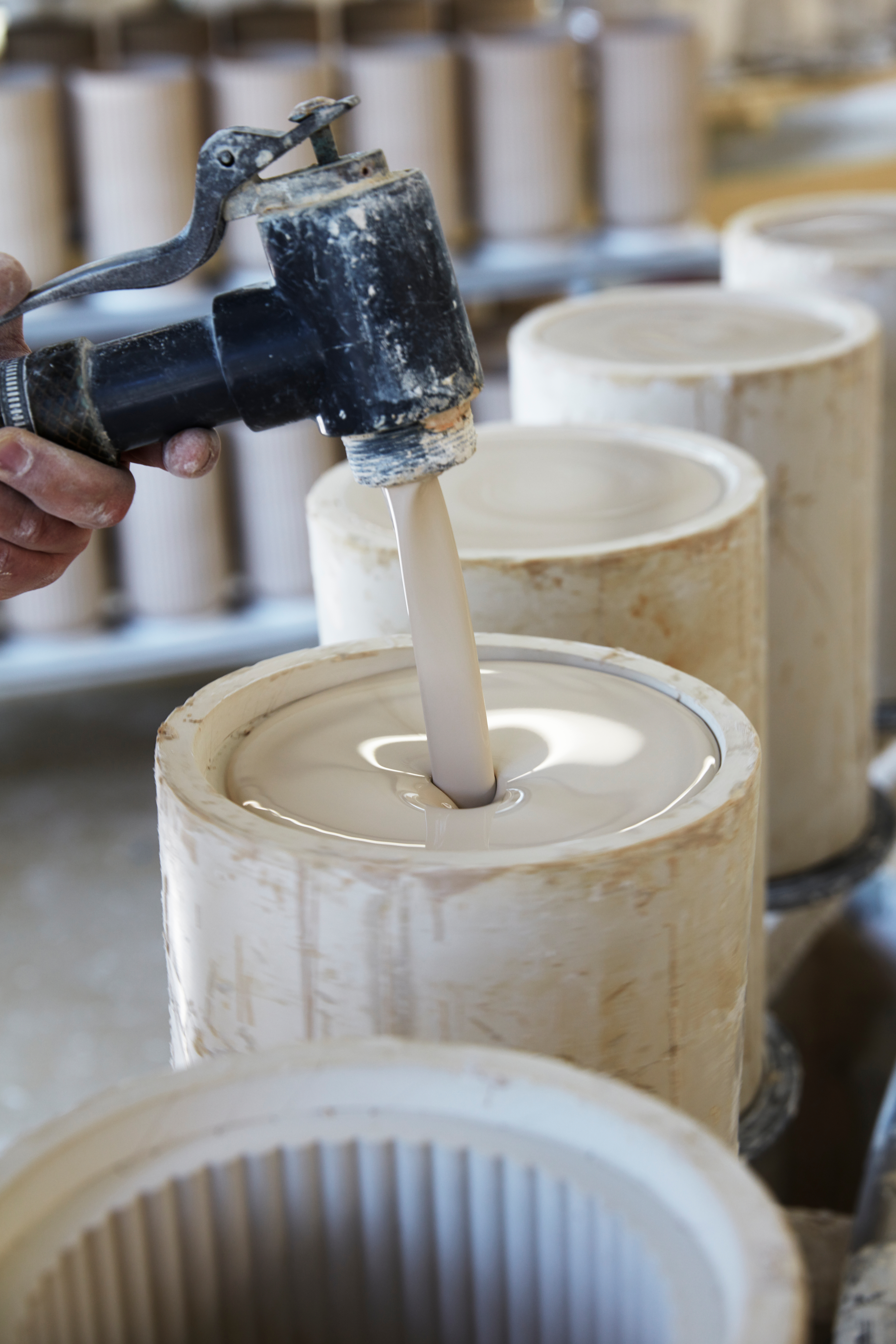 Vase production, Lyngby, Lyngby Porcelæn