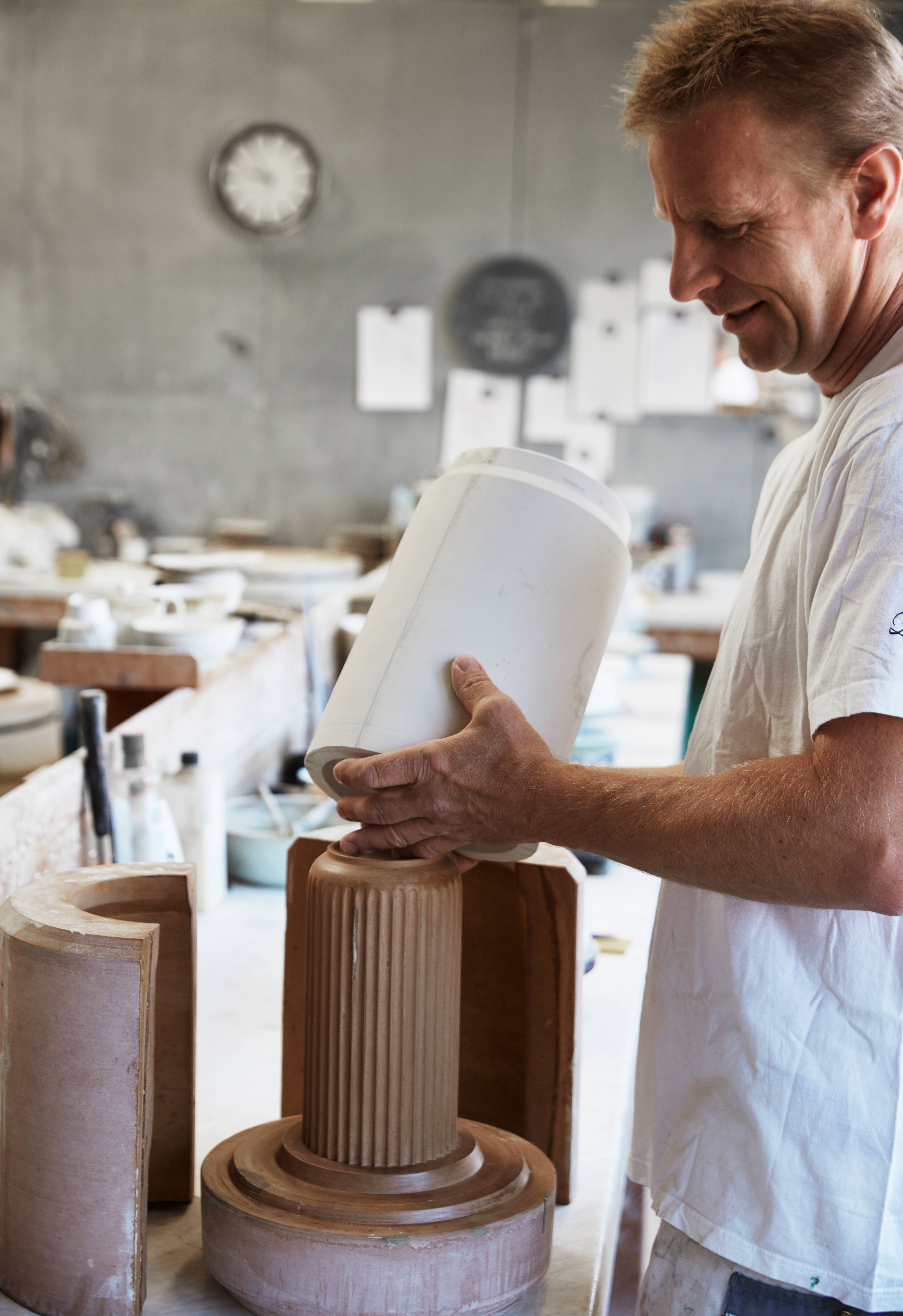 Vase production, Lyngby, Lyngby Porcelæn