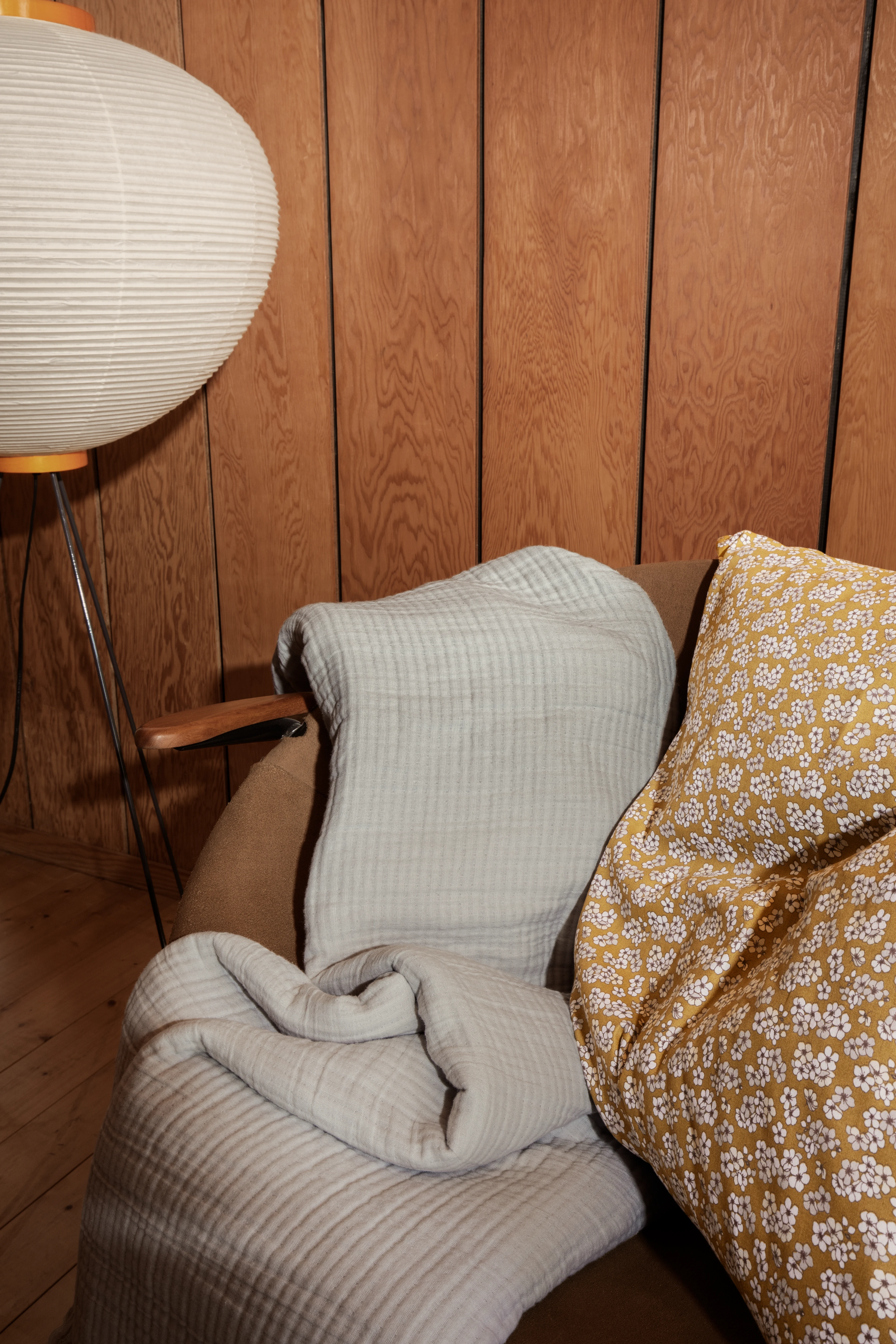 Bed linen 140x200 cm from JUNA in Mustard color, made of Cotton