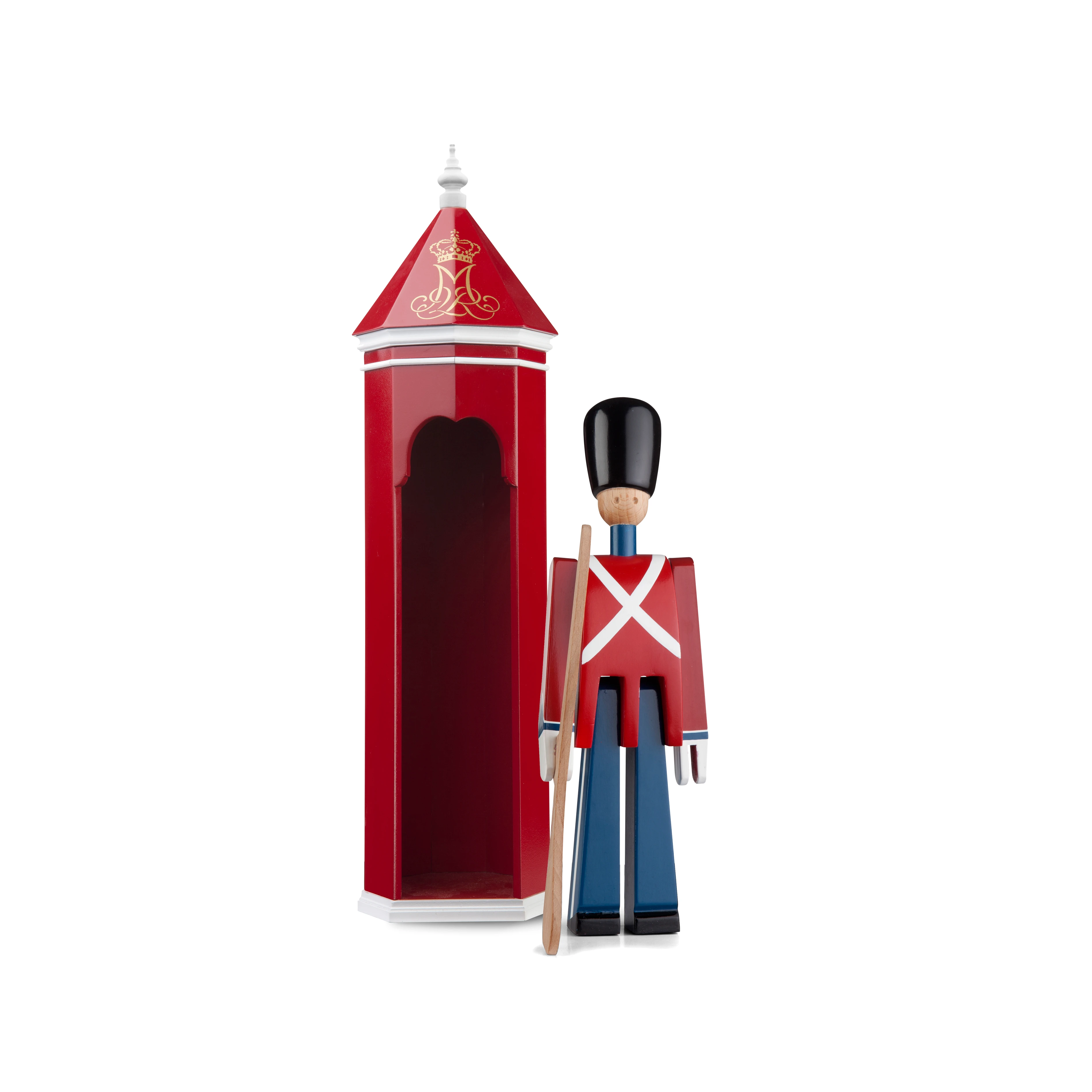 Sentry box H36 cm from Kay Bojesen in Red/White color, made of Wood