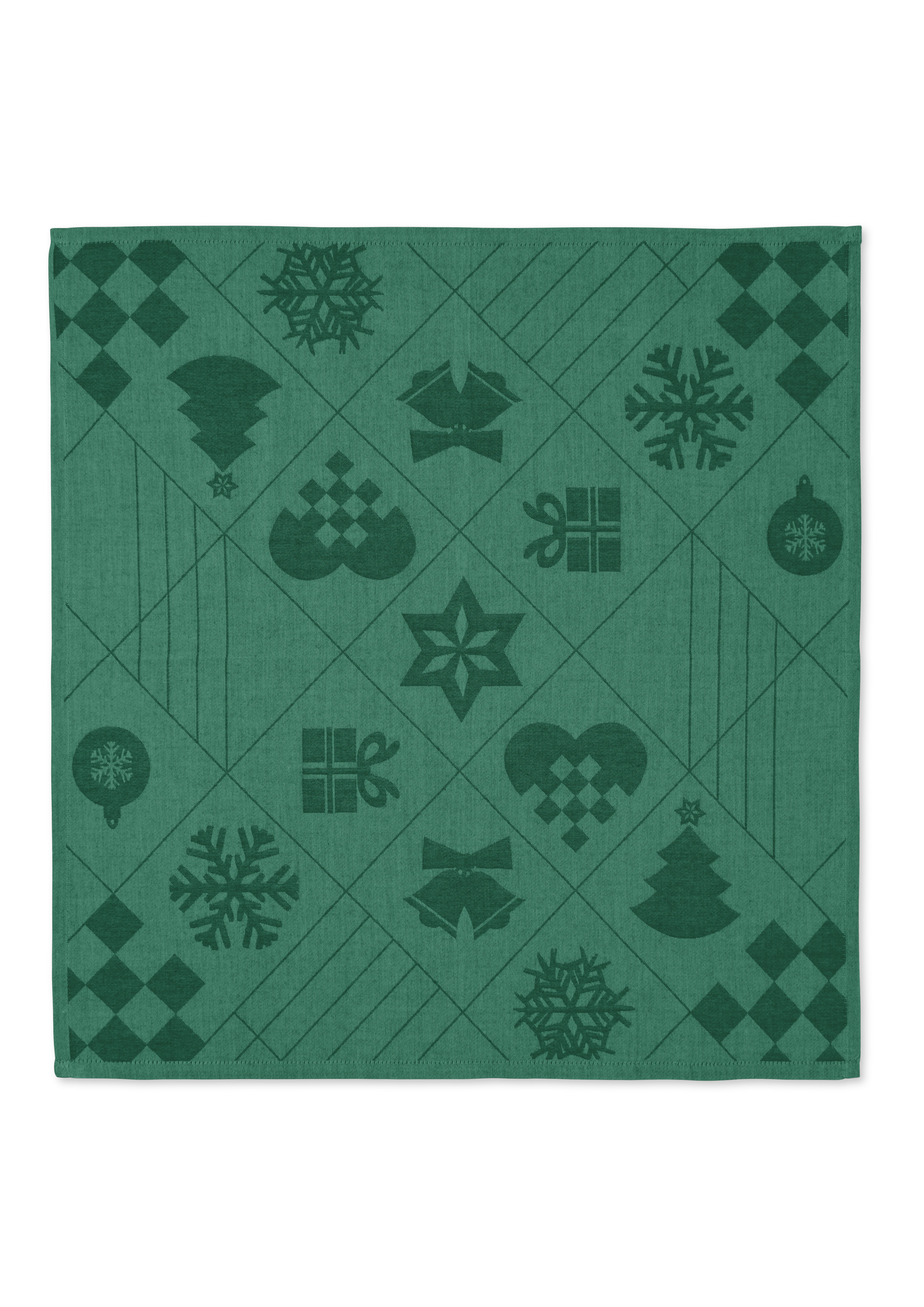Natale Stoffserviette 45x45 cm 4 Stck. von Rosendahl in der Farbe Grün, hergestellt aus Baumwollmischung