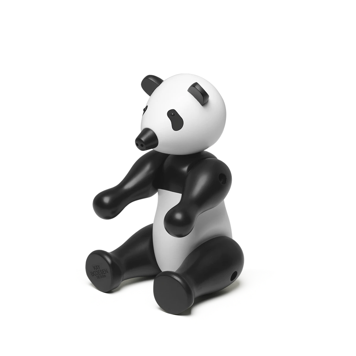 Pandabear WWF 2020 medium from Kay Bojesen in Black/White color, made of Wood