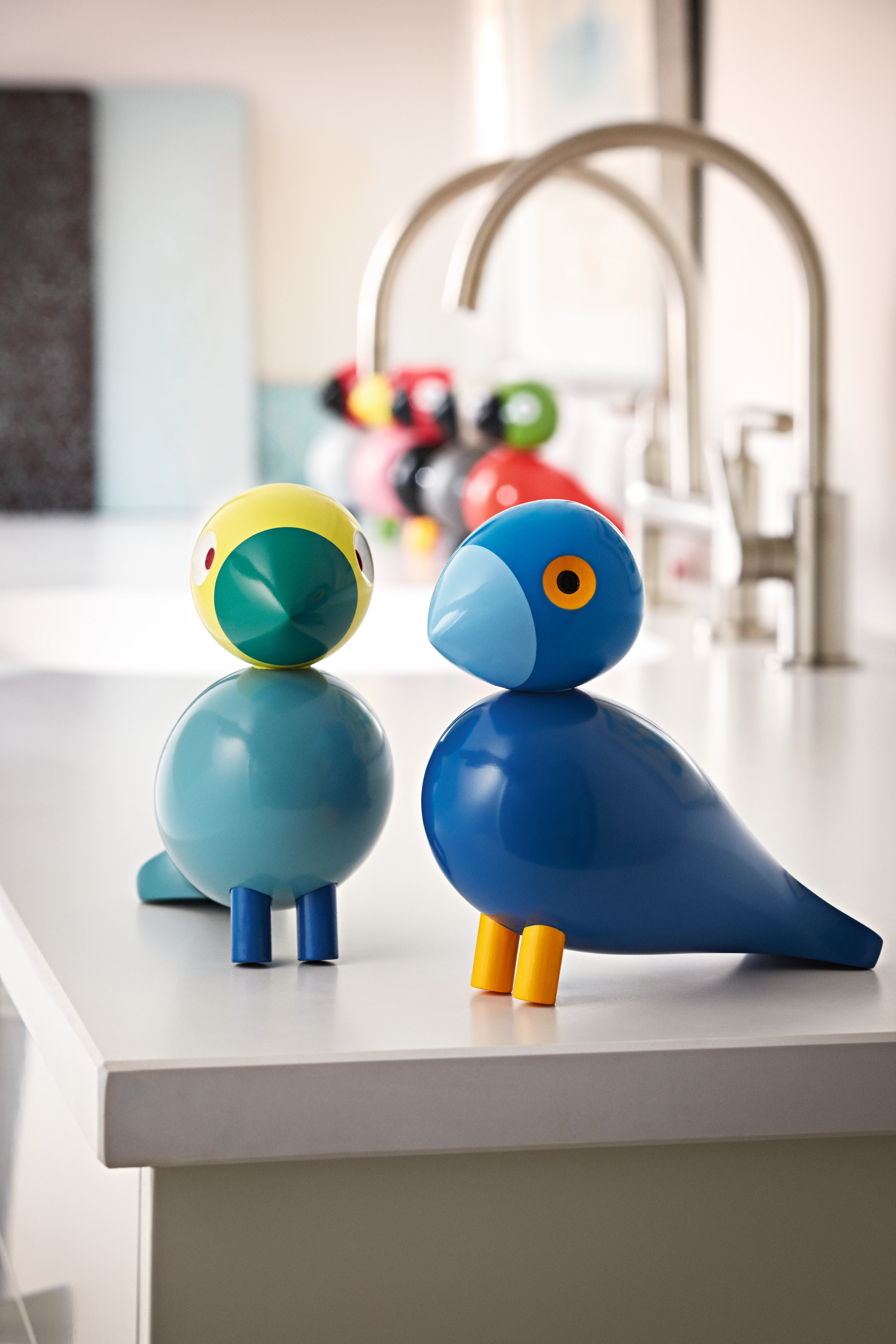 Kay Sangfugl H15.5 cm fra Kay Bojesen i farven Blå, lavet af Træ