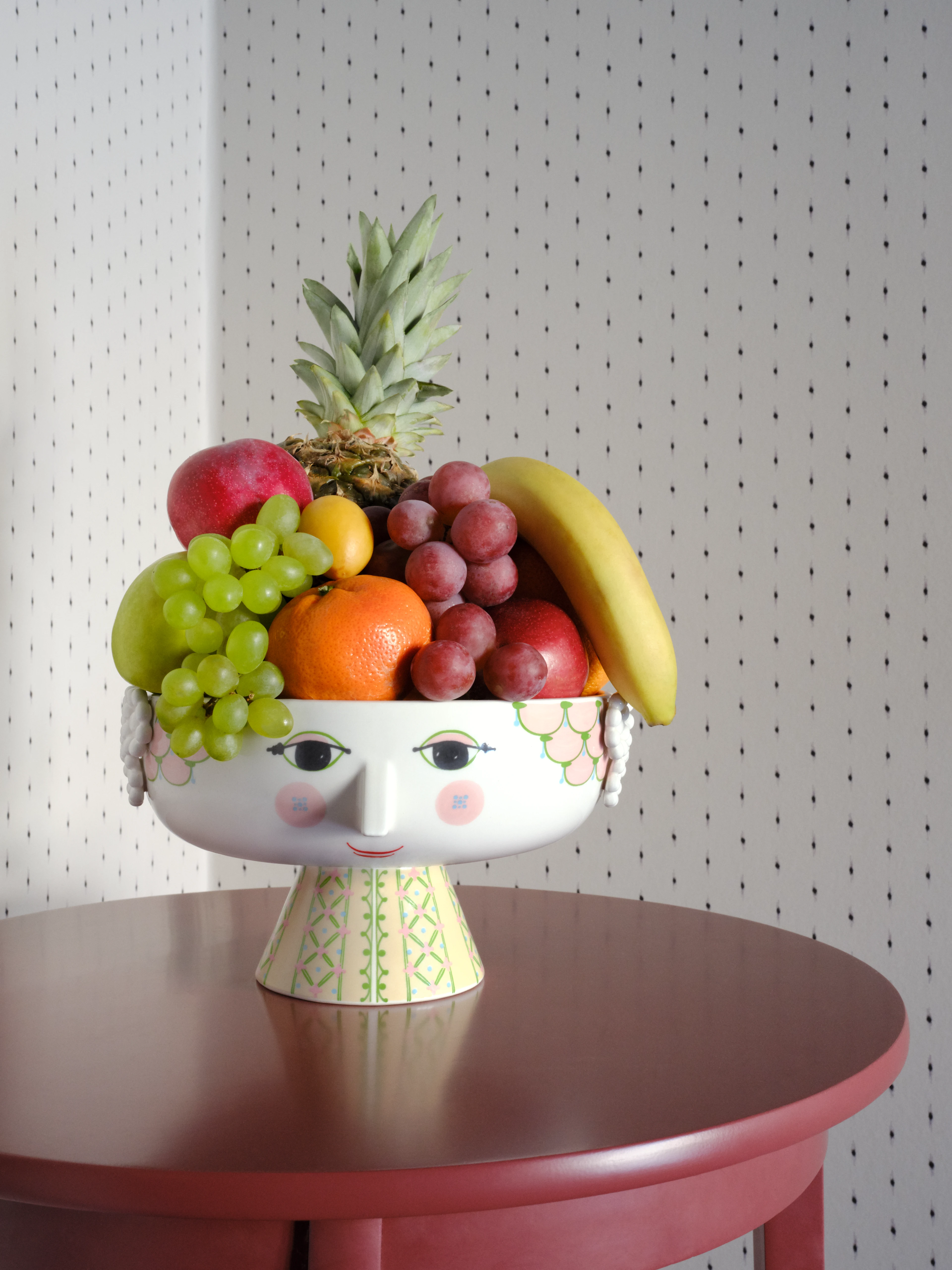 Bjørn Wiinblad Bowl on stand Ø24 cm in Soft pink