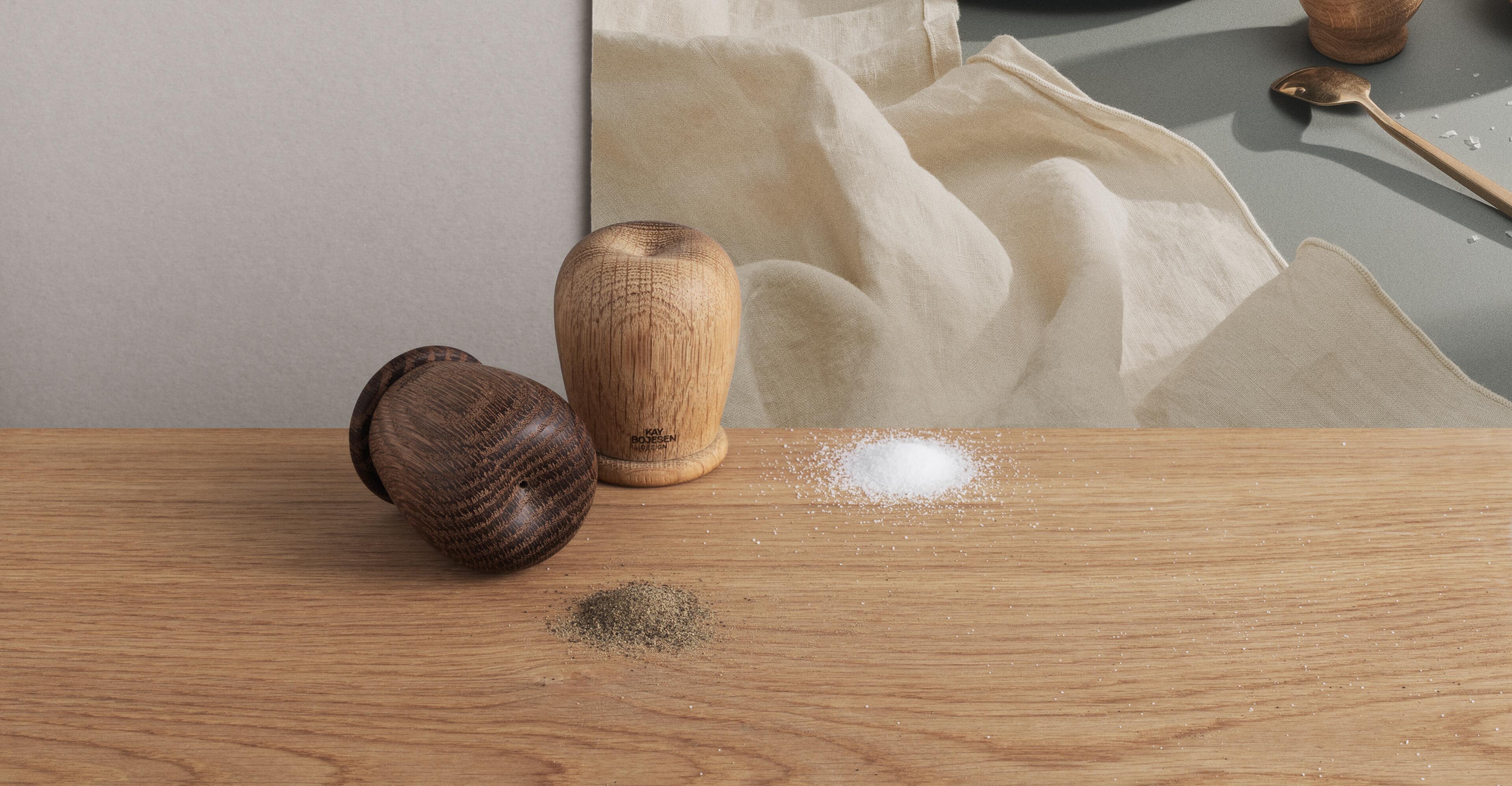 Bring the Danish designer Kay Bojesen to the table with the fine salt and pepper set