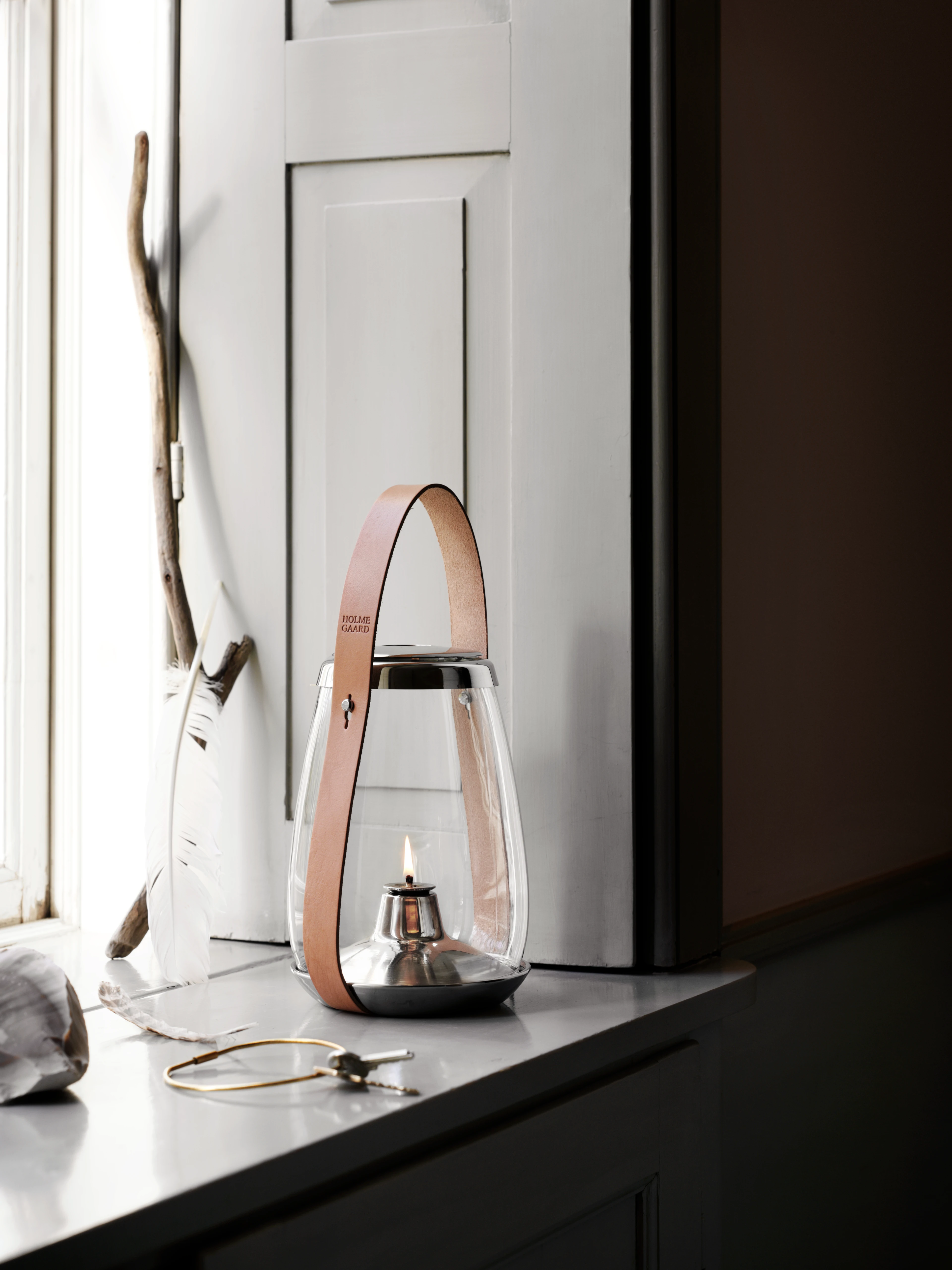 Holmegaard Design With Lights Hurricane lantern H33 clear