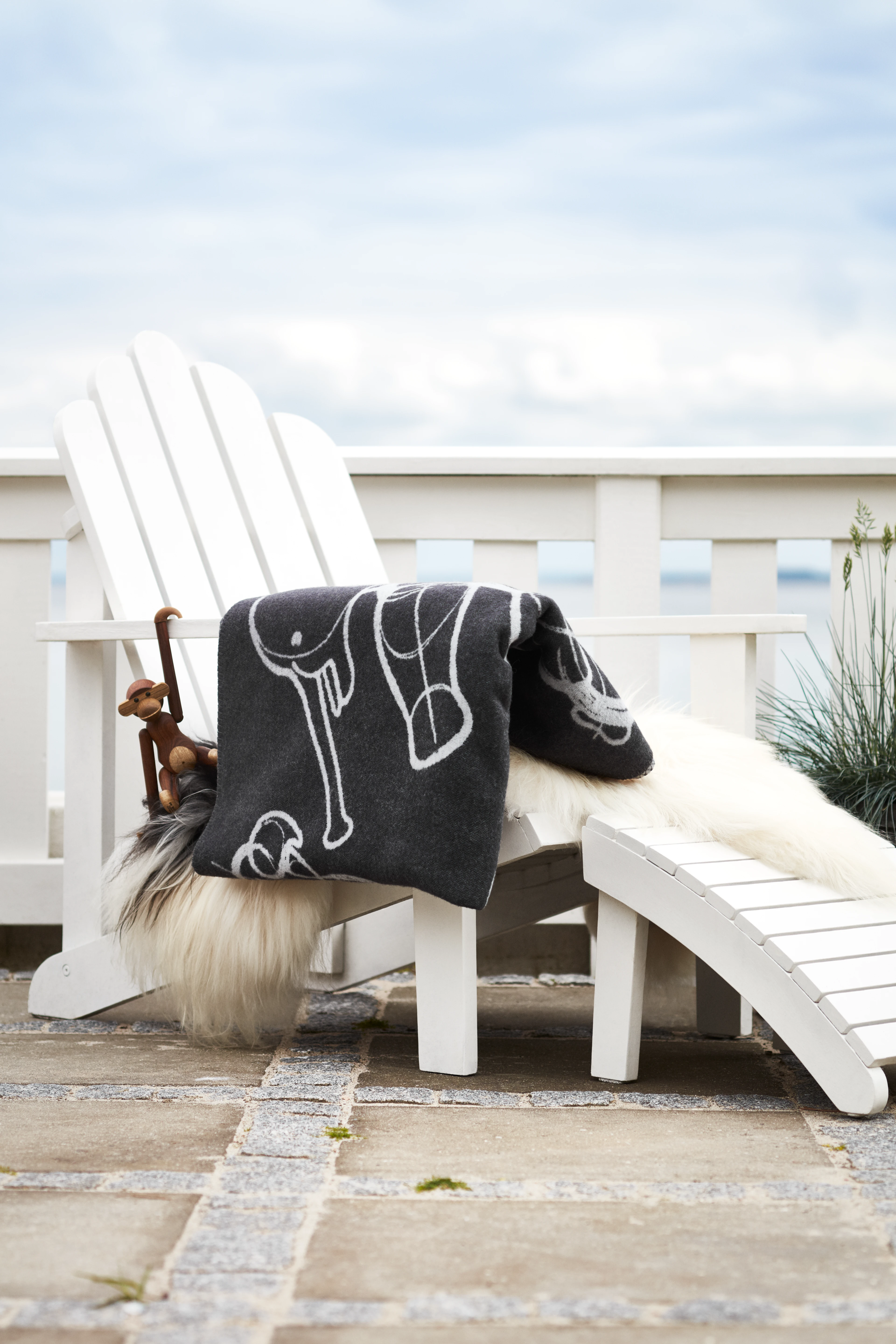 Decke 130x170 cm von Kay Bojesen in der Farbe Grau, hergestellt aus Wolle