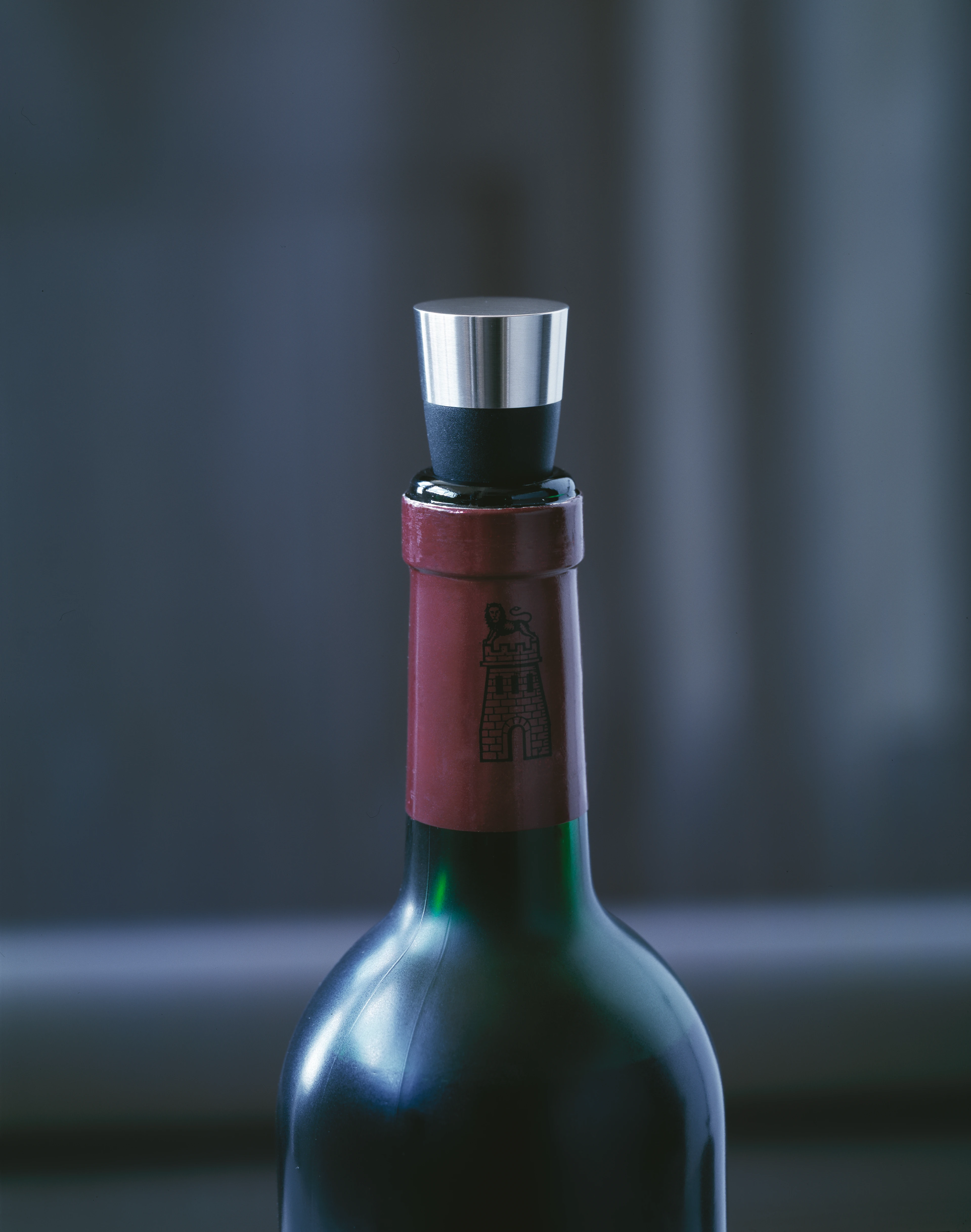 Wine stopper H9 cm from Rosendahl in Black/Steel color, made of Metal