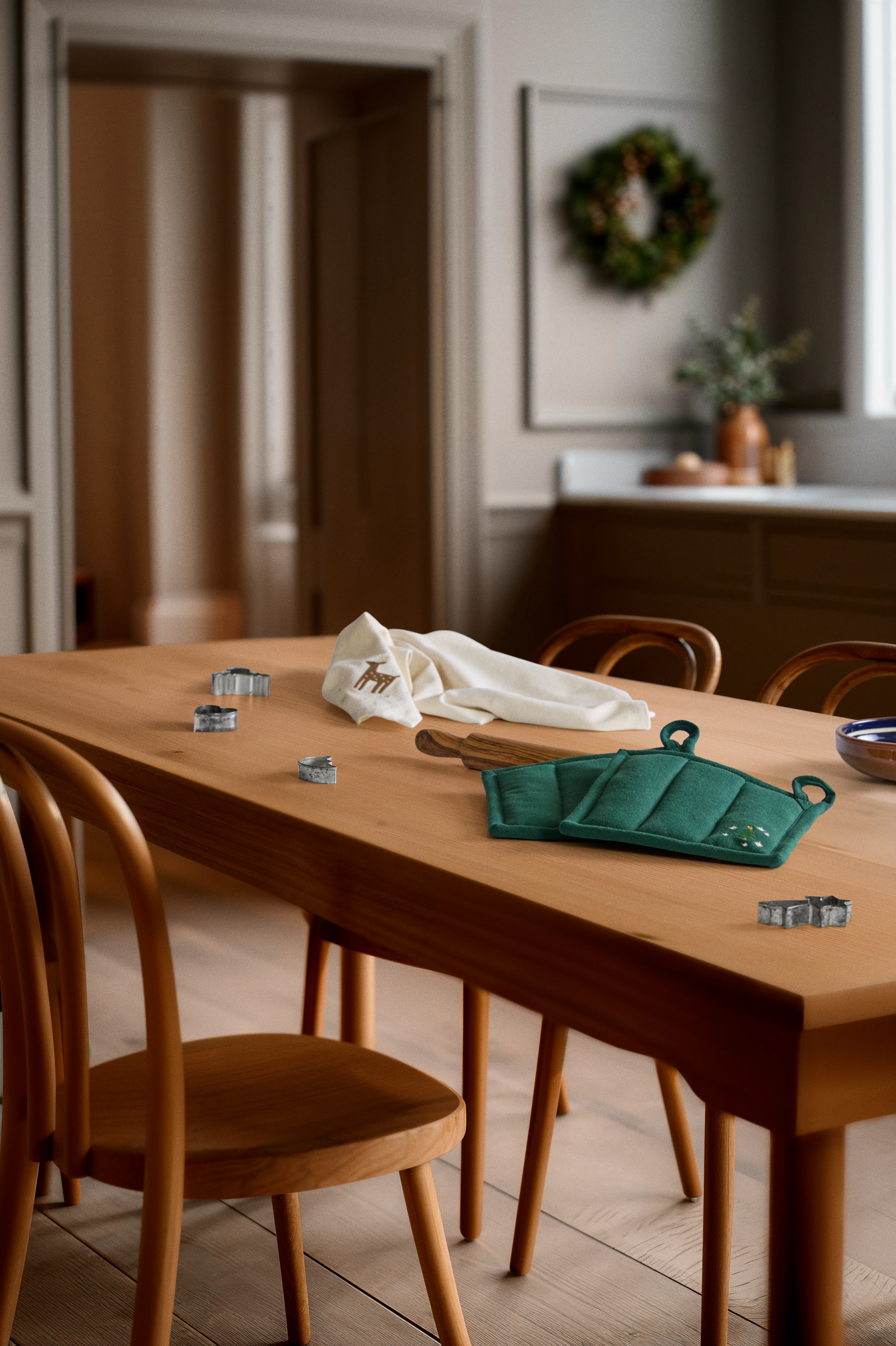 Pot holder 22x22 cm 1 pcs. from JUNA in Green color, made of Cotton blend