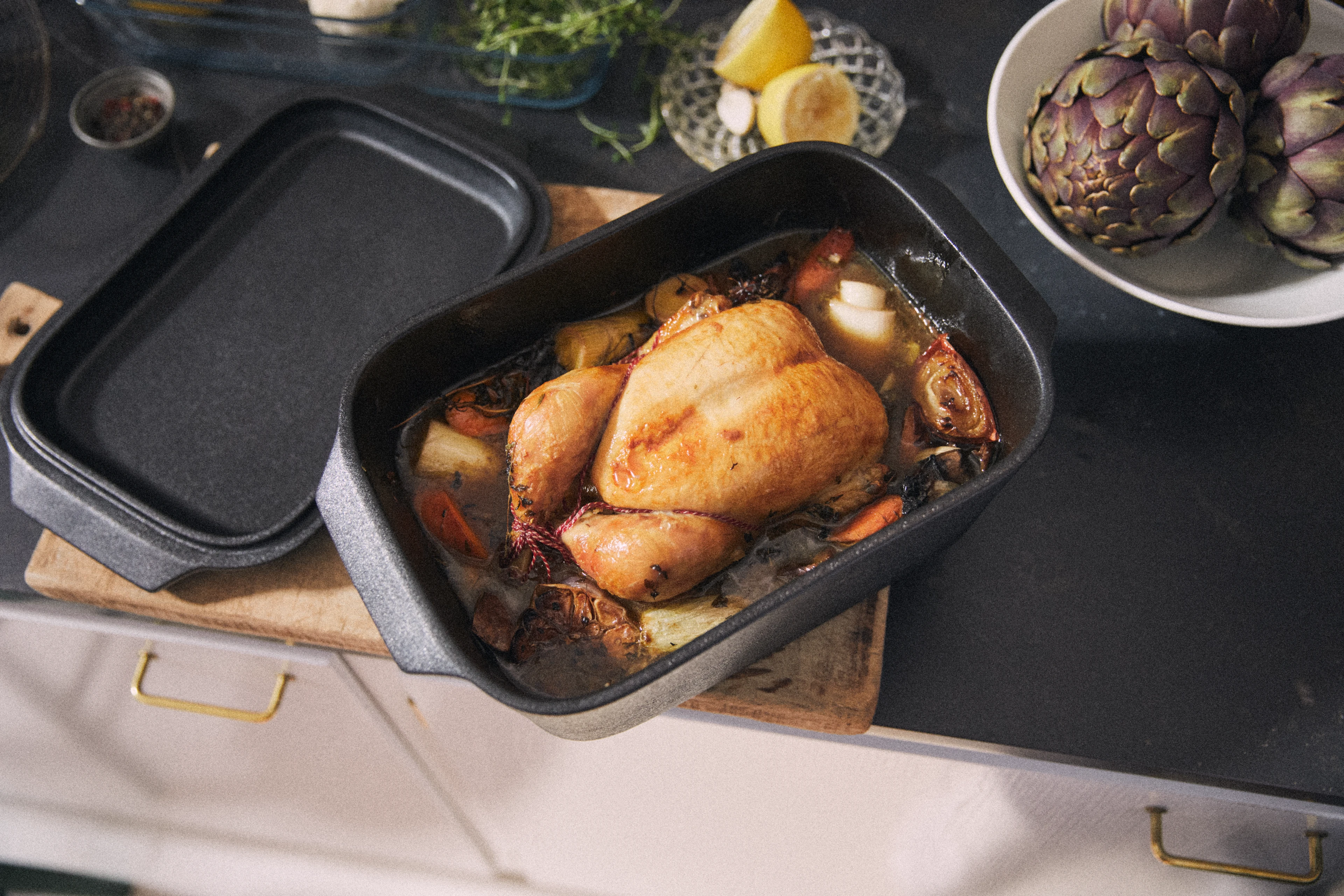 Bake´n Roast Lergryta 5,0 l från Rosendahl i färgen Grå, tillverkad av Keramik