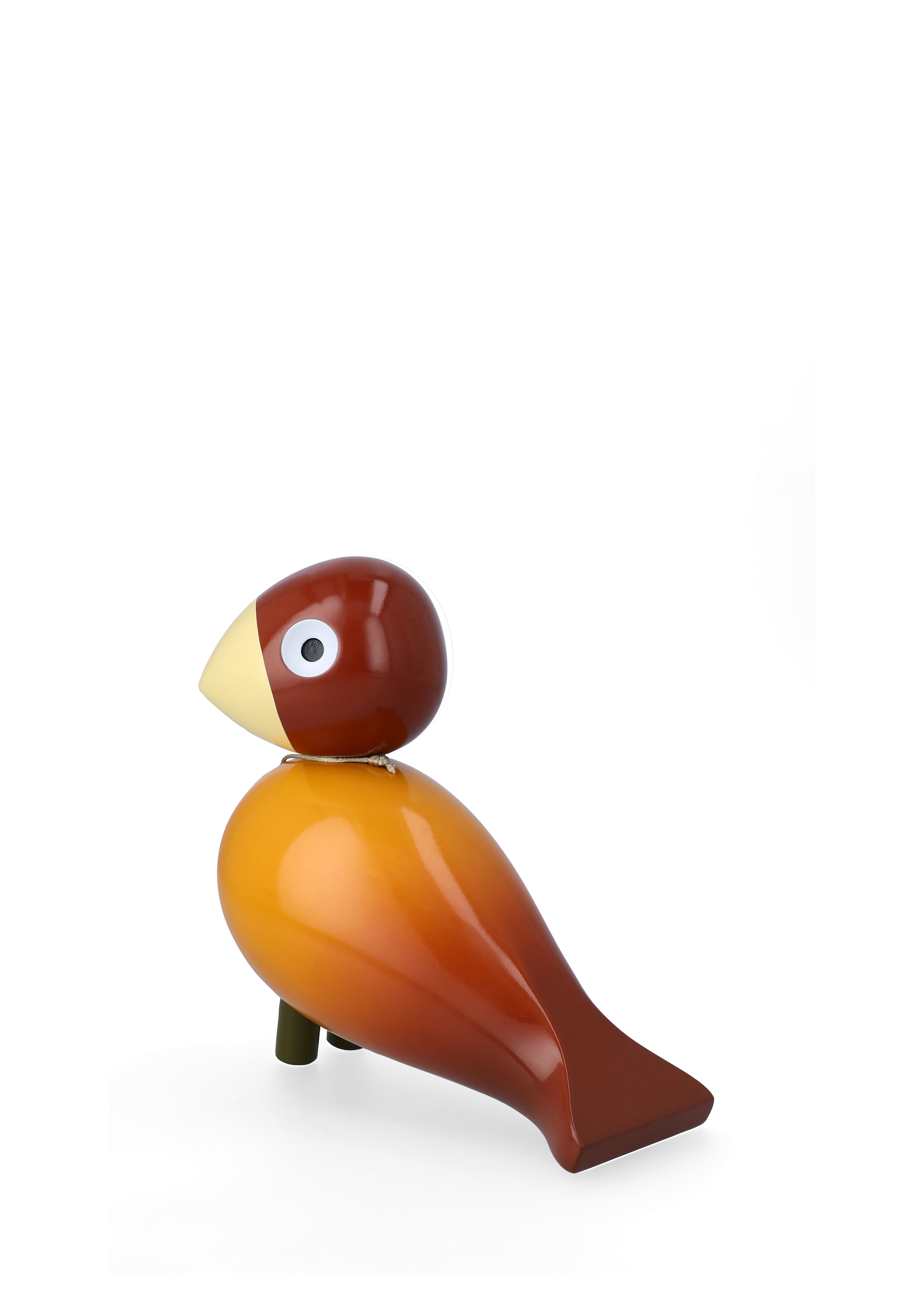 Cosy Story Bird H15.5 cm from Kay Bojesen in Orange color, made of Wood