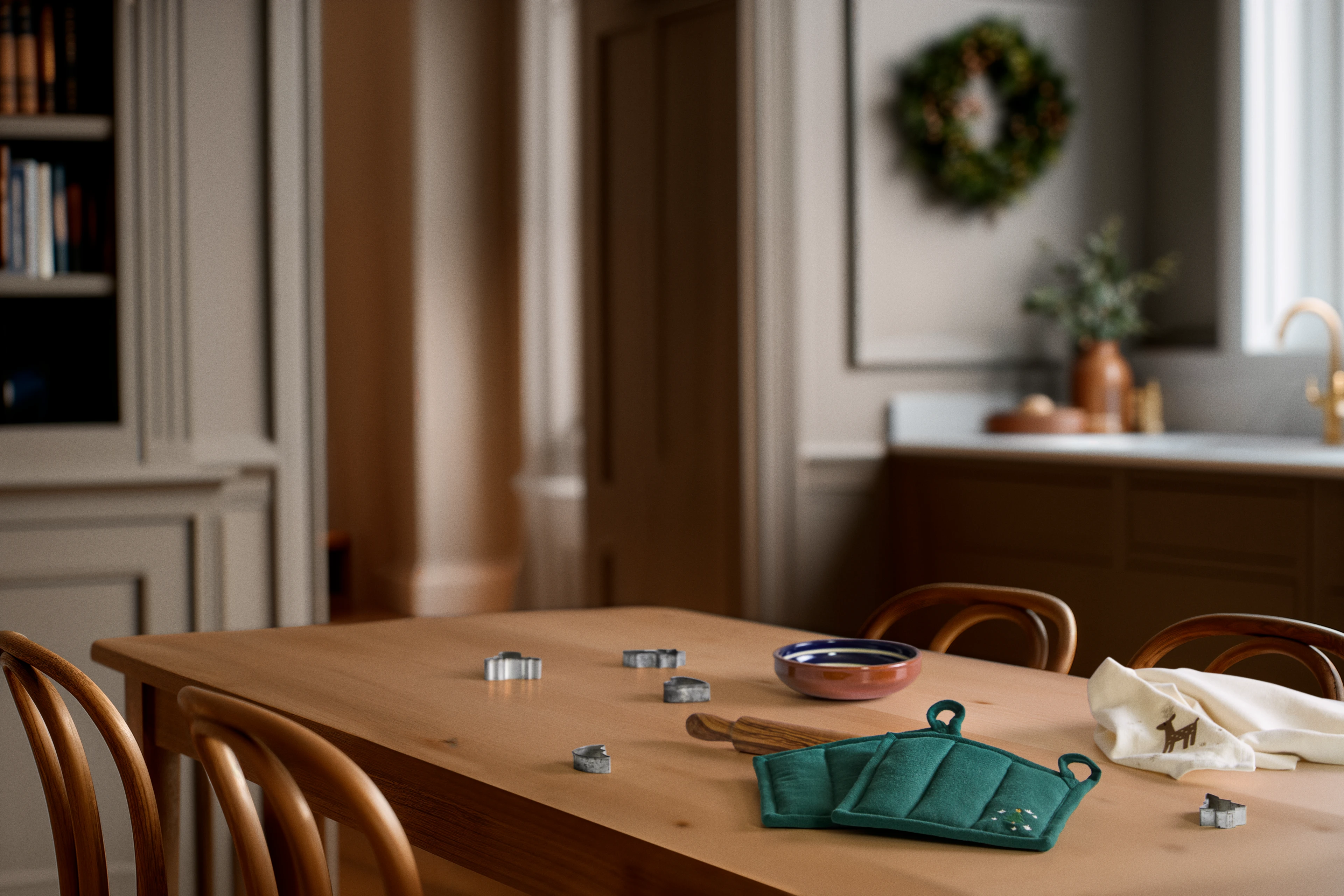 Gryteklut 22x22 cm 1 stk. fra JUNA i fargen Grønn, laget av Bomullsblanding