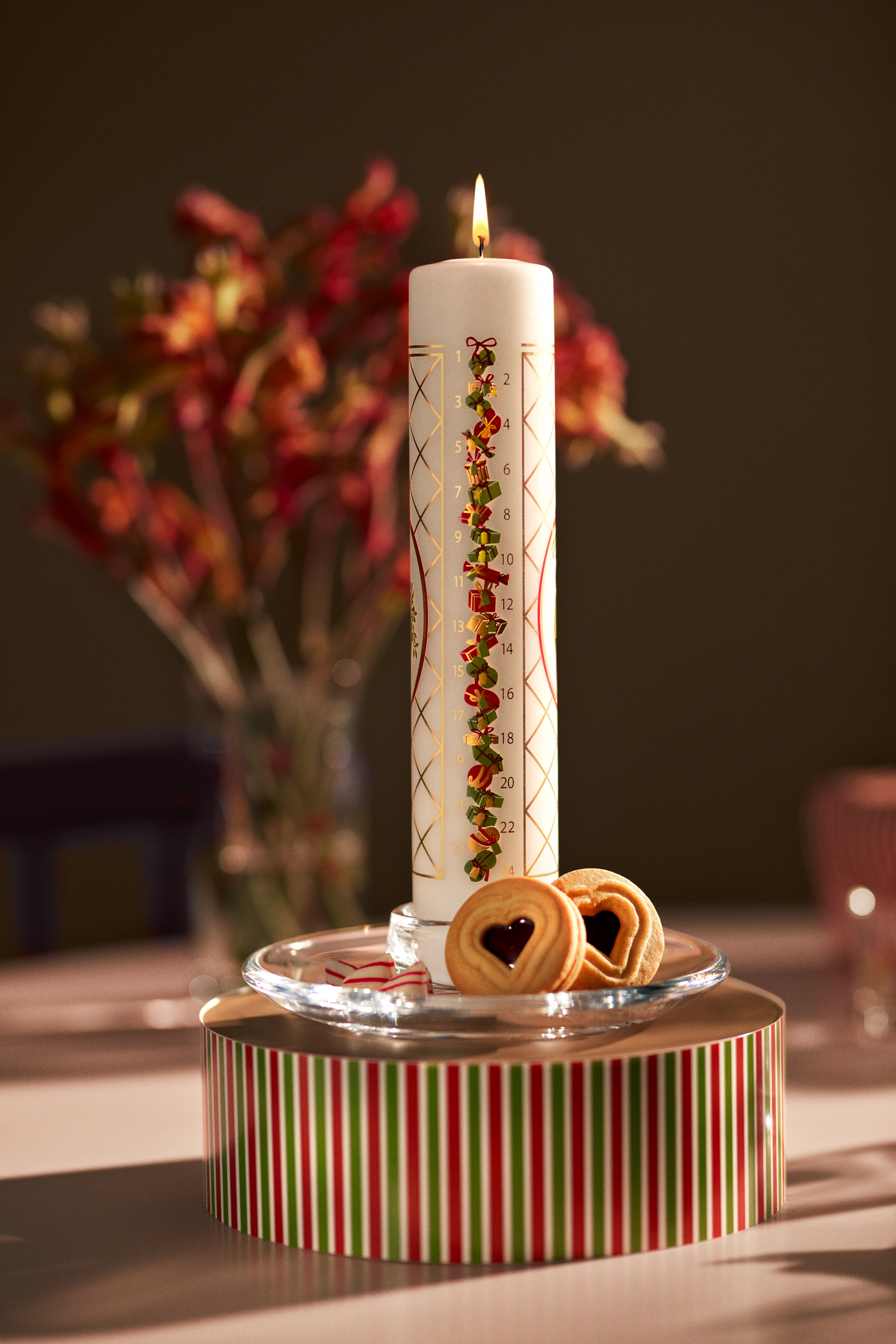 Advent Candle 2025 Ø5 cm from Holmegaard in Multi color, made of Paraffin
