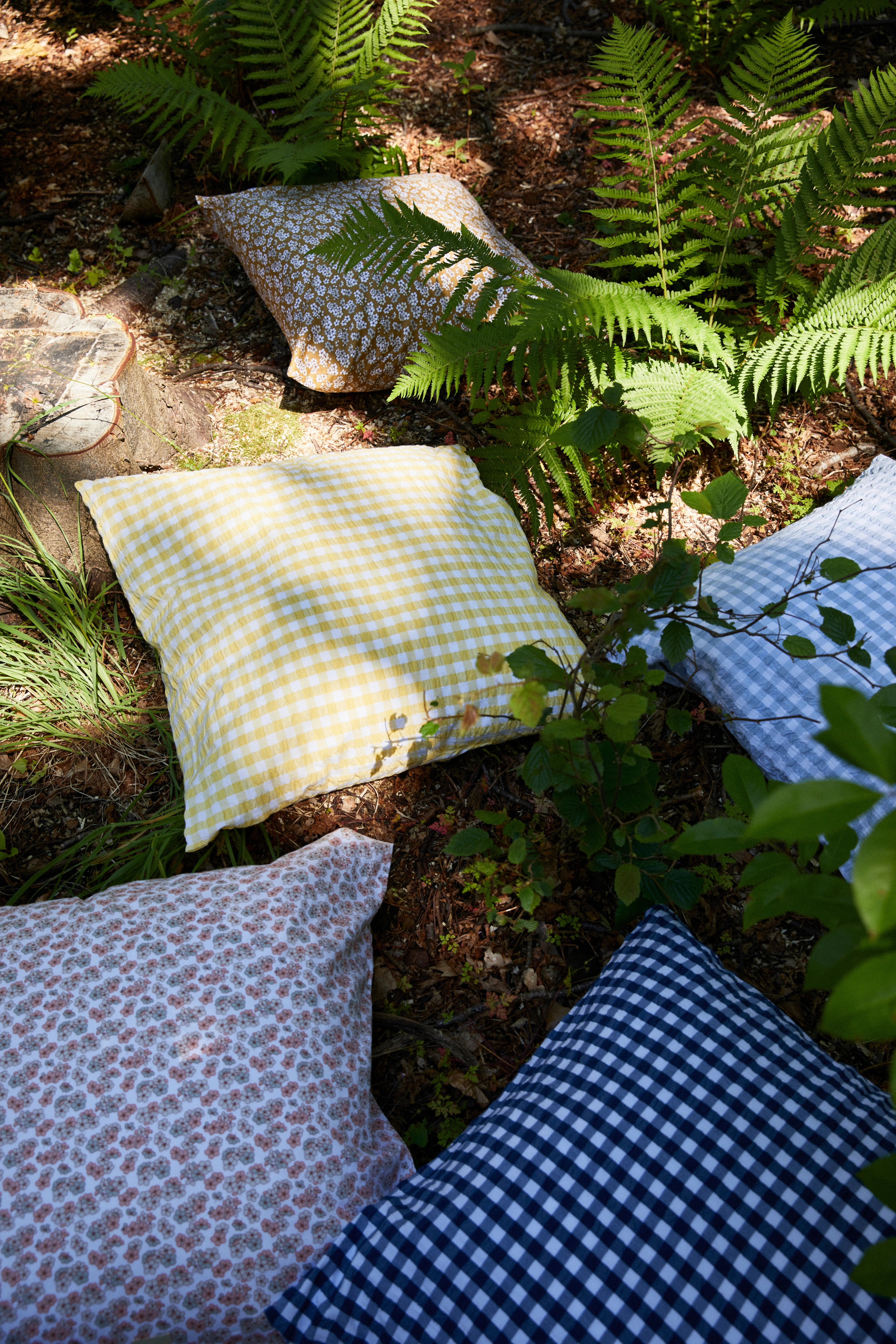 Pillowcase 60x50 cm from JUNA in Dark blue/White color, made of Cotton