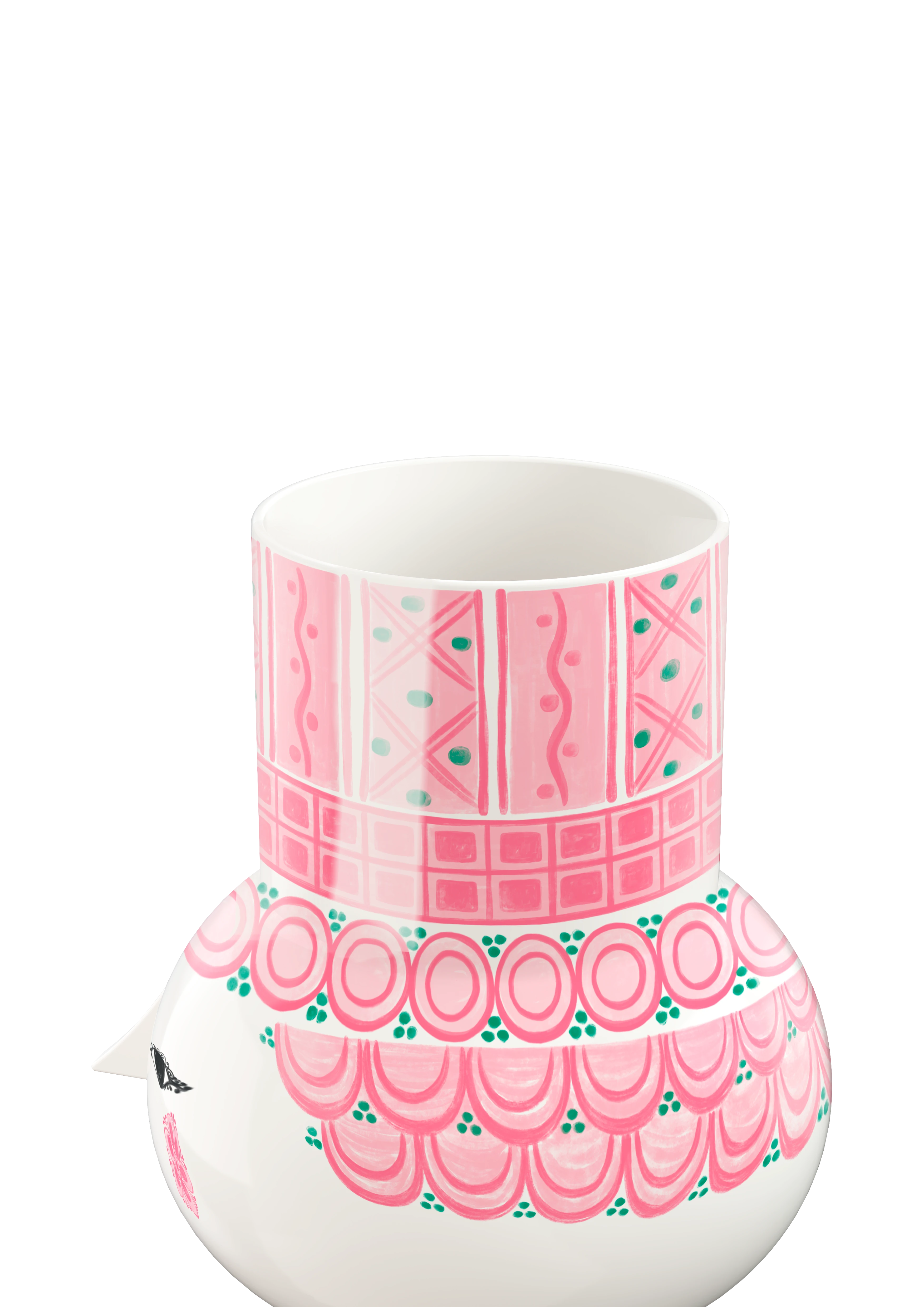 Vase H15 cm fra Bjørn Wiinblad i fargen Pink, laget av Keramikk