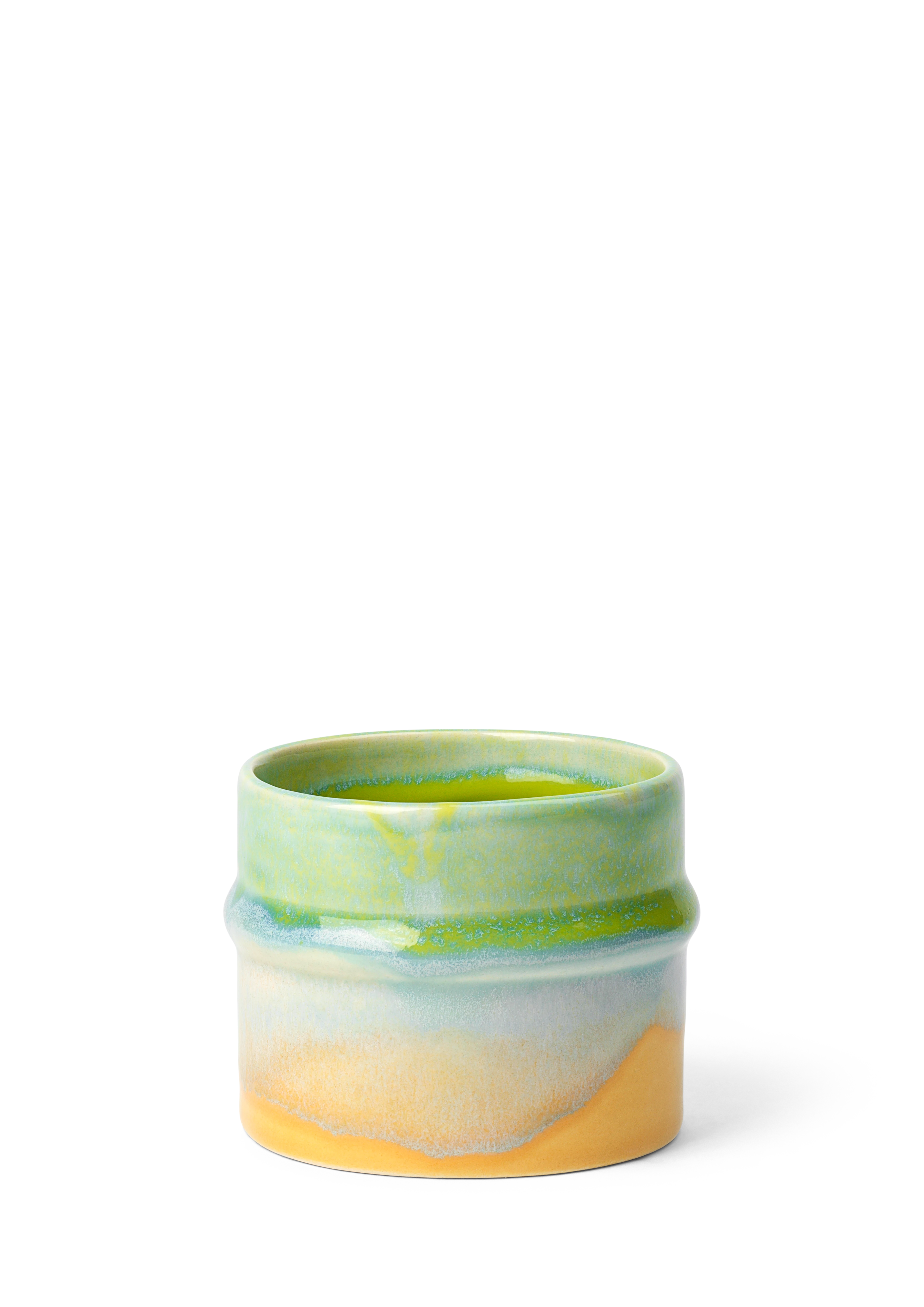 Mug 27 cl from Kähler  in Apple green/Mint/Yellow color, made of Ceramics