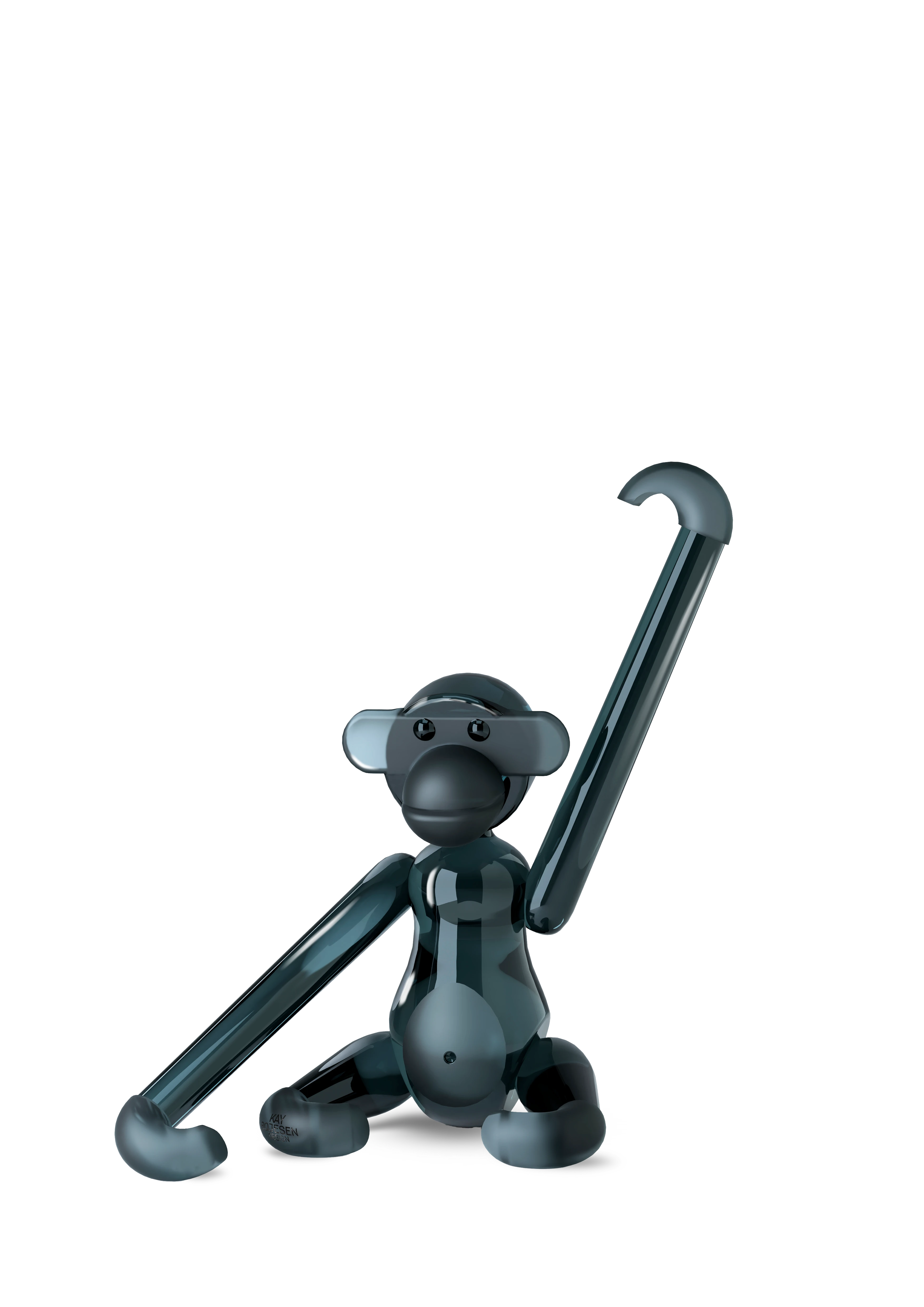 x Kay Bojesen monkey small from Holmegaard in Smoke glass color, made of Glass