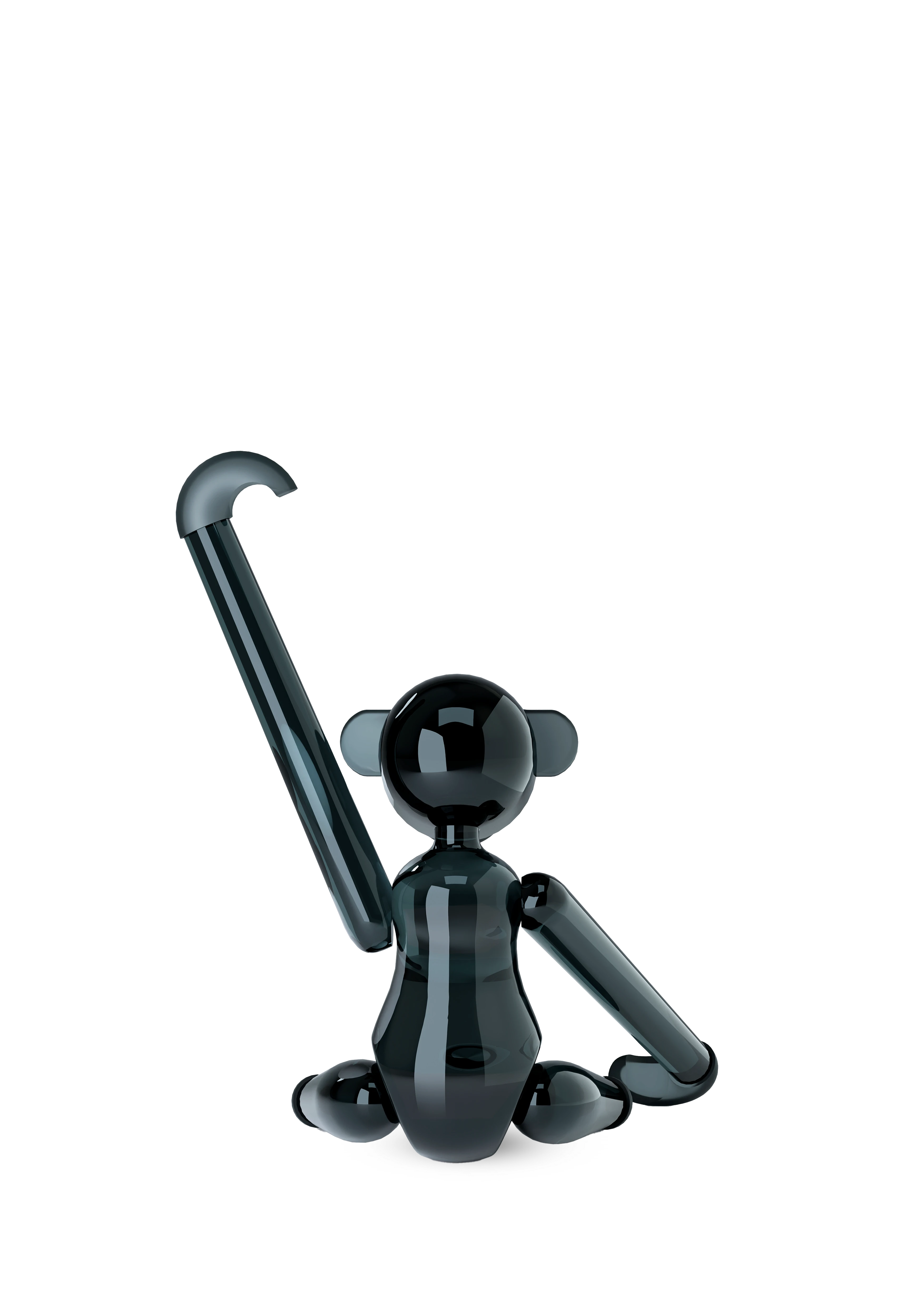 x Kay Bojesen monkey small from Holmegaard in Smoke glass color, made of Glass