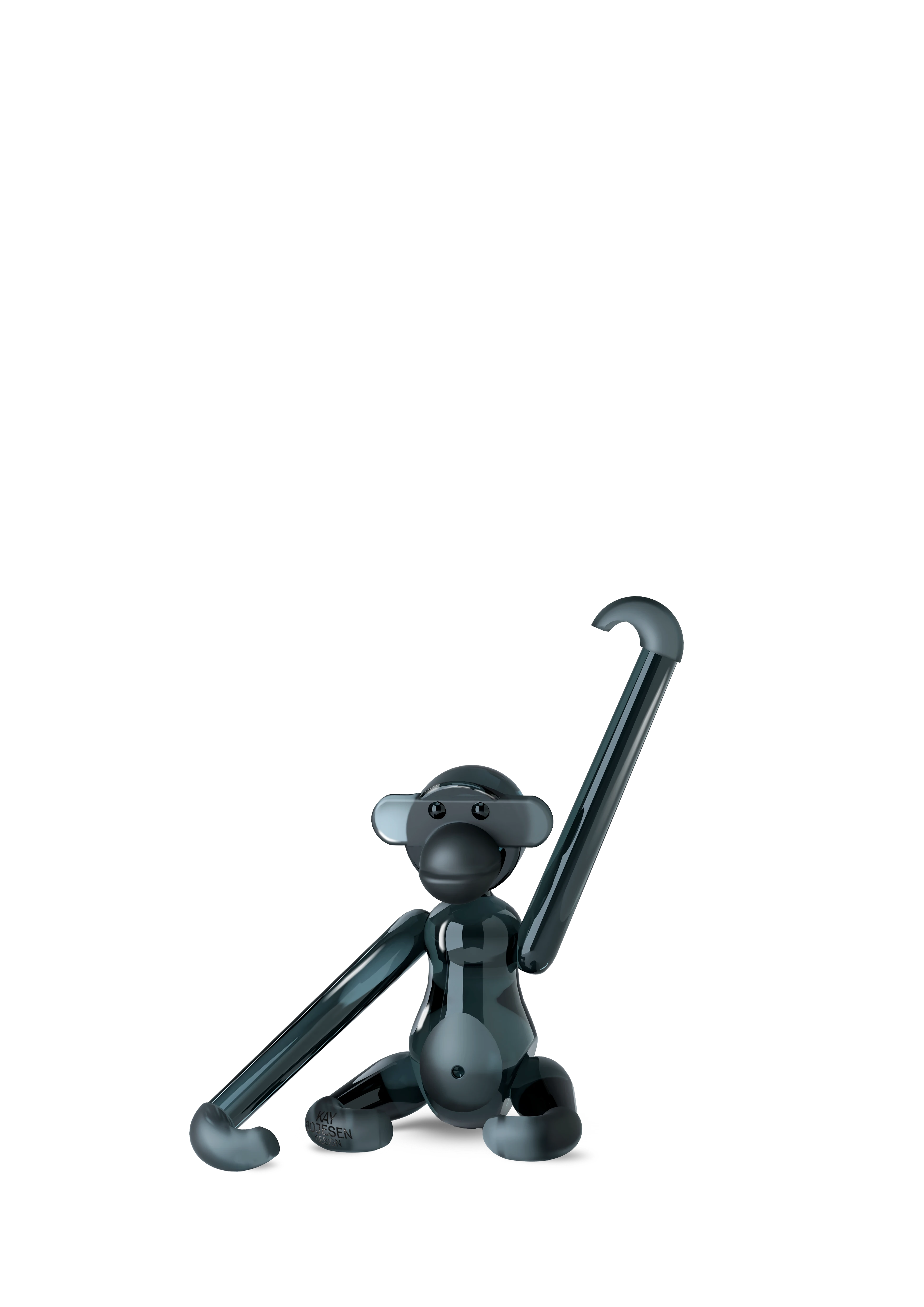 x Kay Bojesen monkey mini from Holmegaard in Smoke glass color, made of Glass