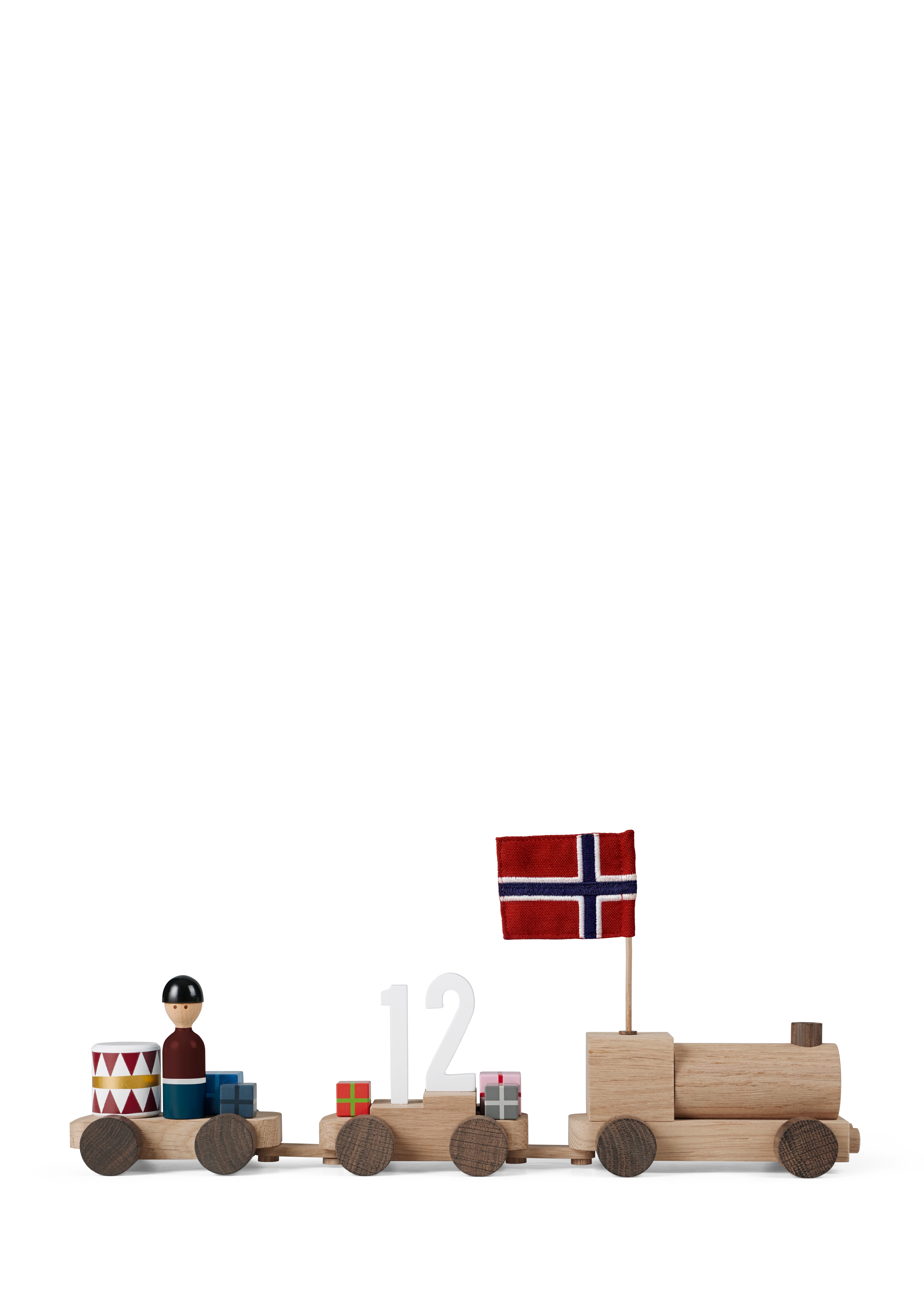 Birthday train Norway from Kay Bojesen in Oak/Smoked oak color, made of Wood