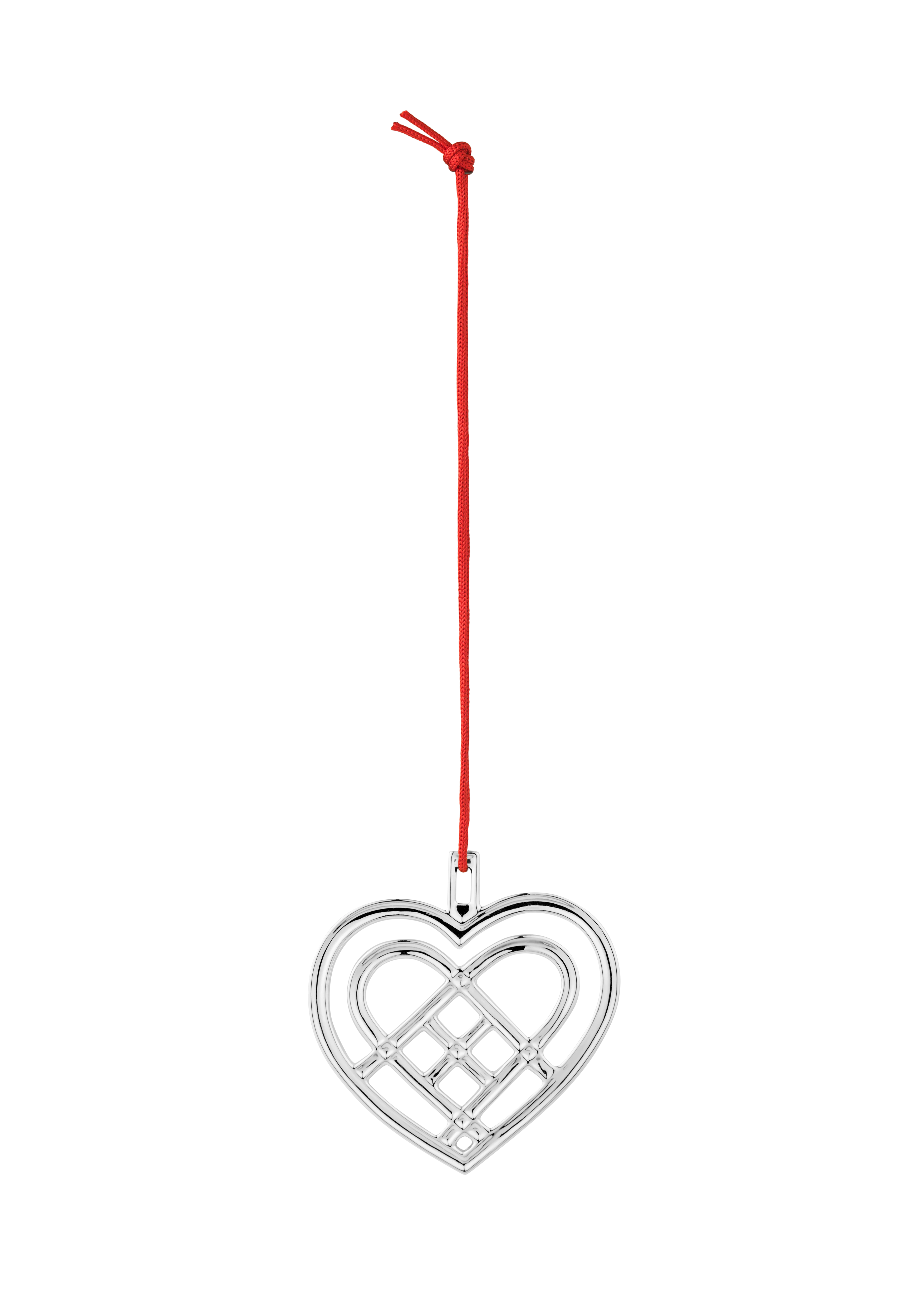 Weaved Heart H6.5 from Rosendahl in Silver Plated color, made of Metal