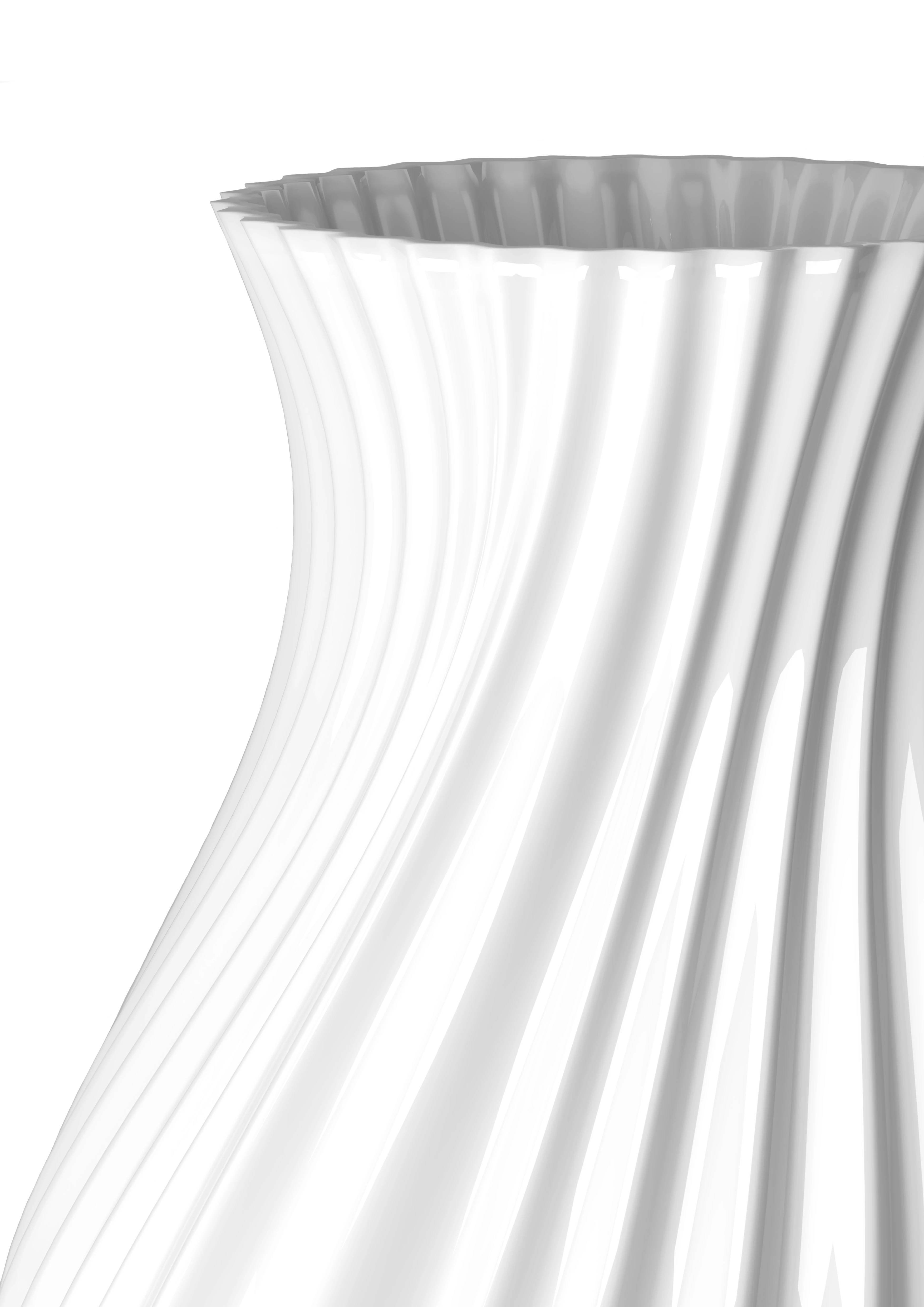 Vase H25 cm from Lyngby Porcelæn in White color, made of Ceramics