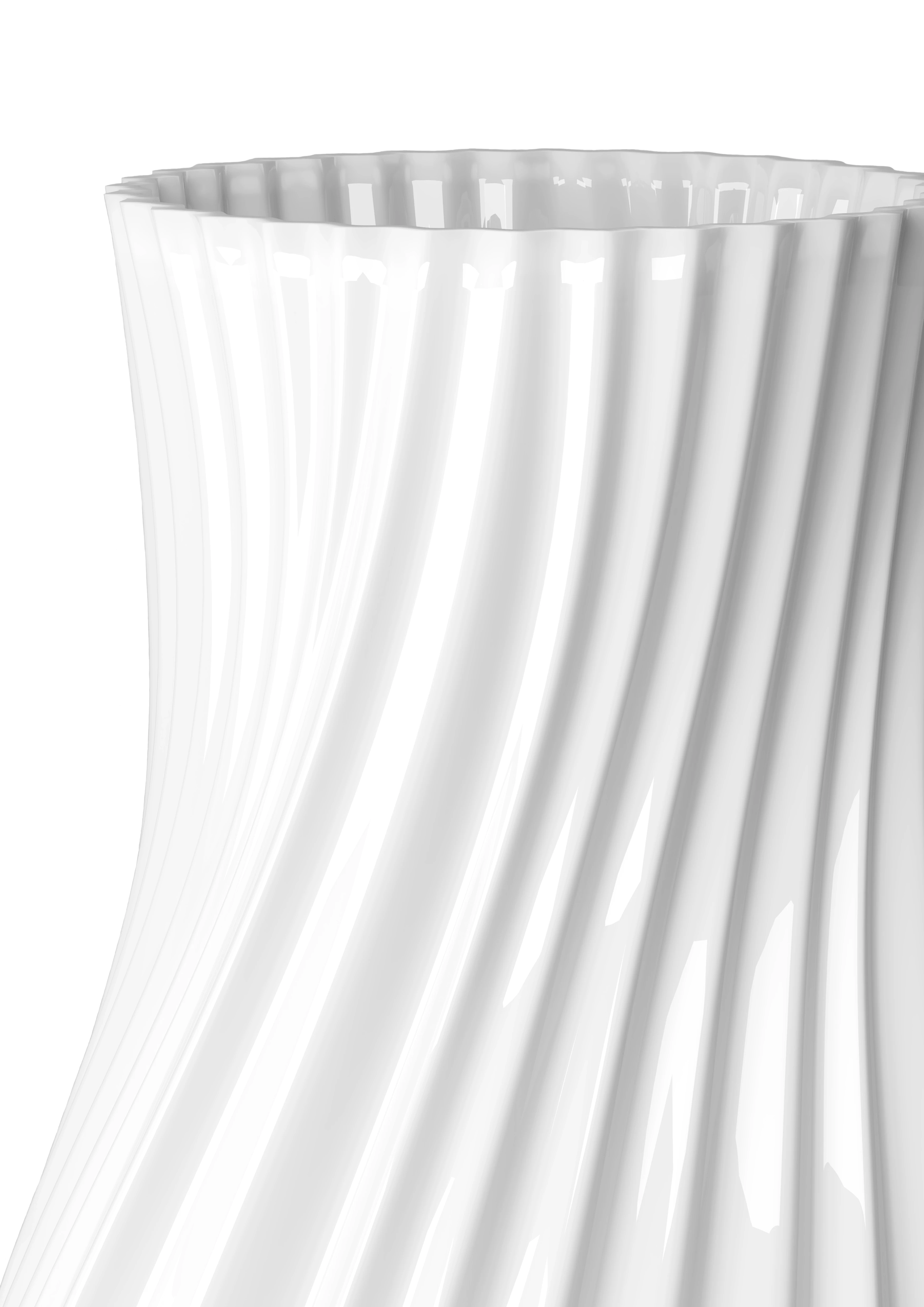 Vase H31 cm from Lyngby Porcelæn in White color, made of Ceramics