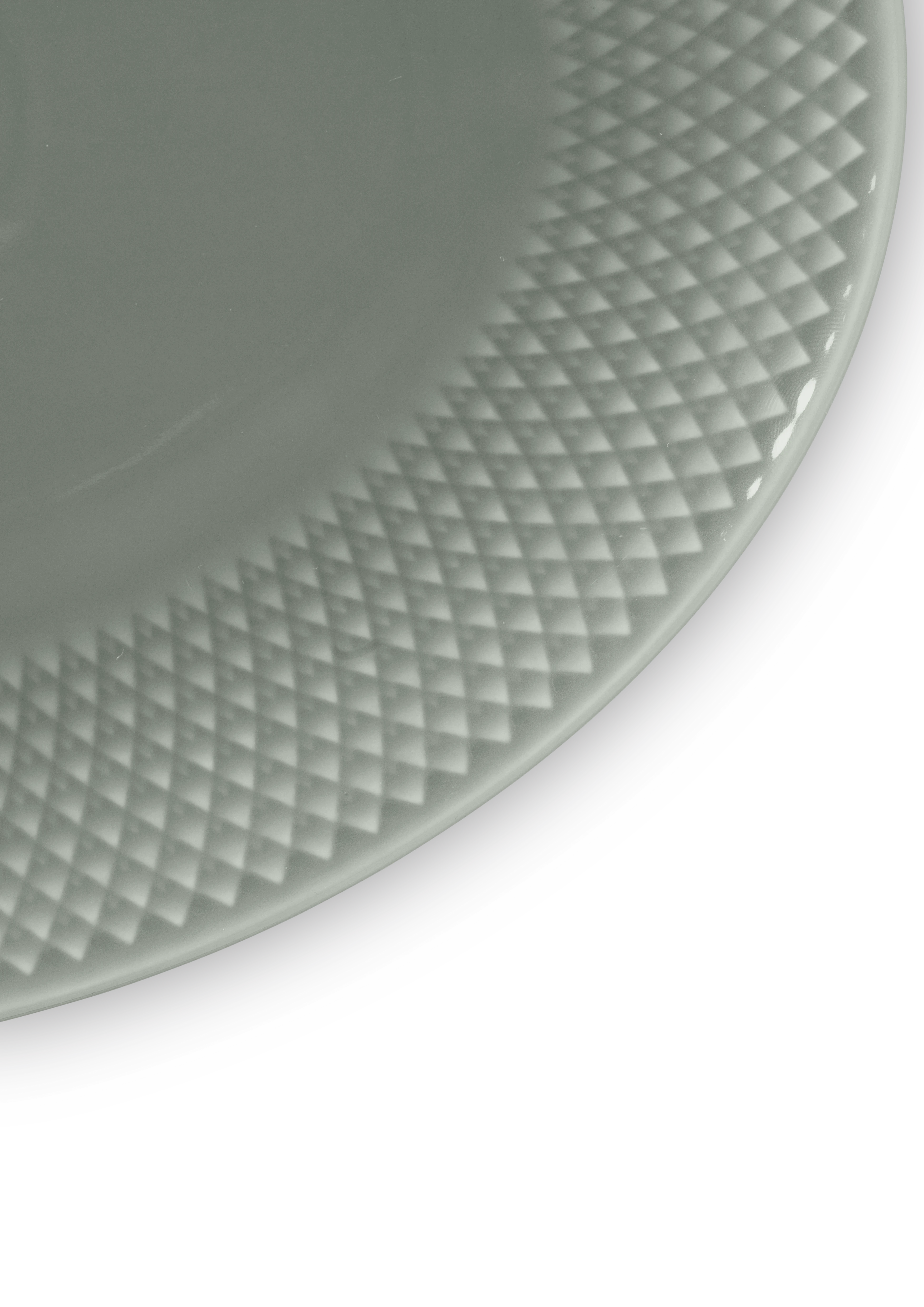 Oval serving dish 28.5x21.5 cm from Lyngby Porcelæn in Moss color, made of Ceramics