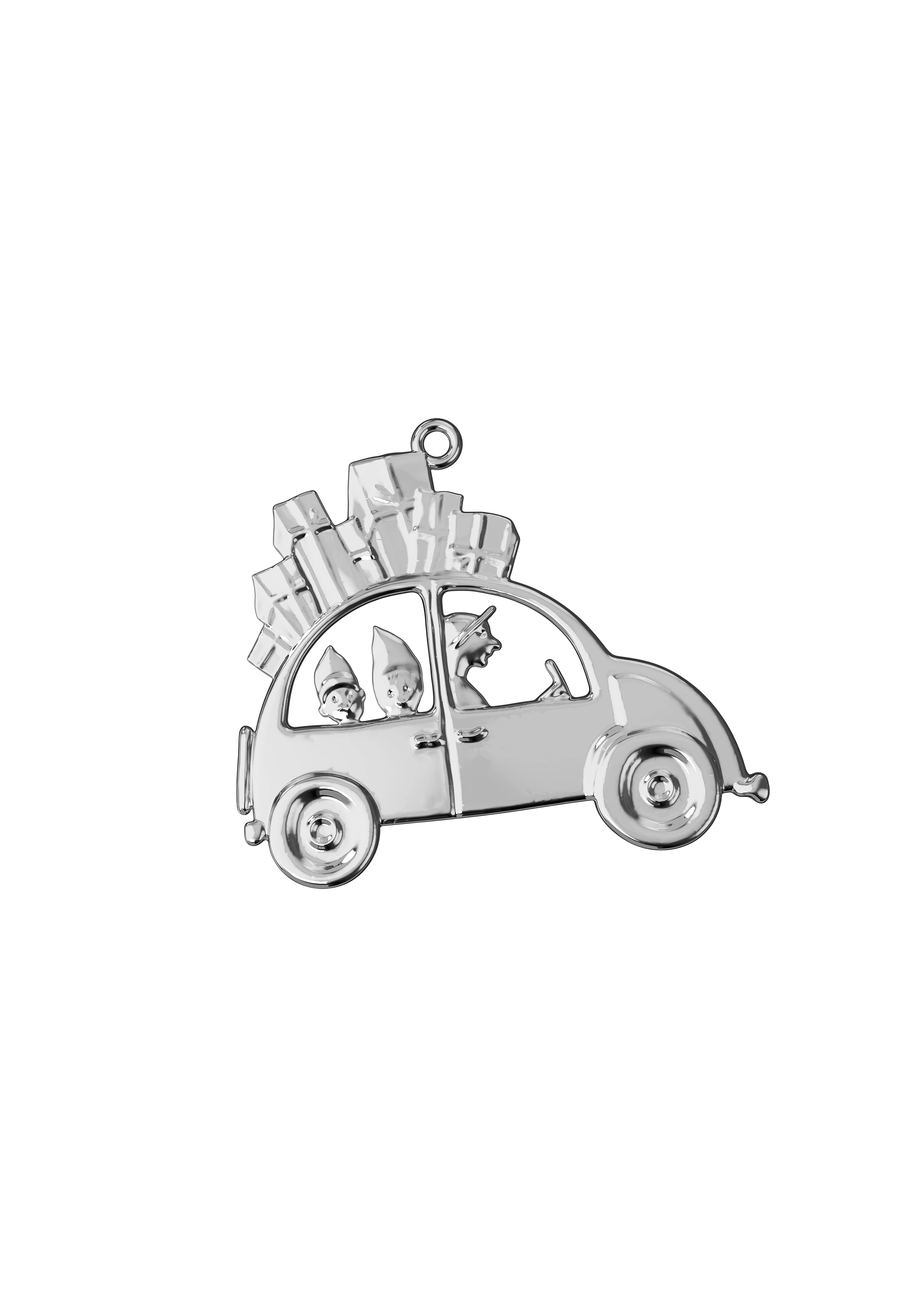 Christmas Car H6.5 from Rosendahl in Silver Plated color, made of Metal