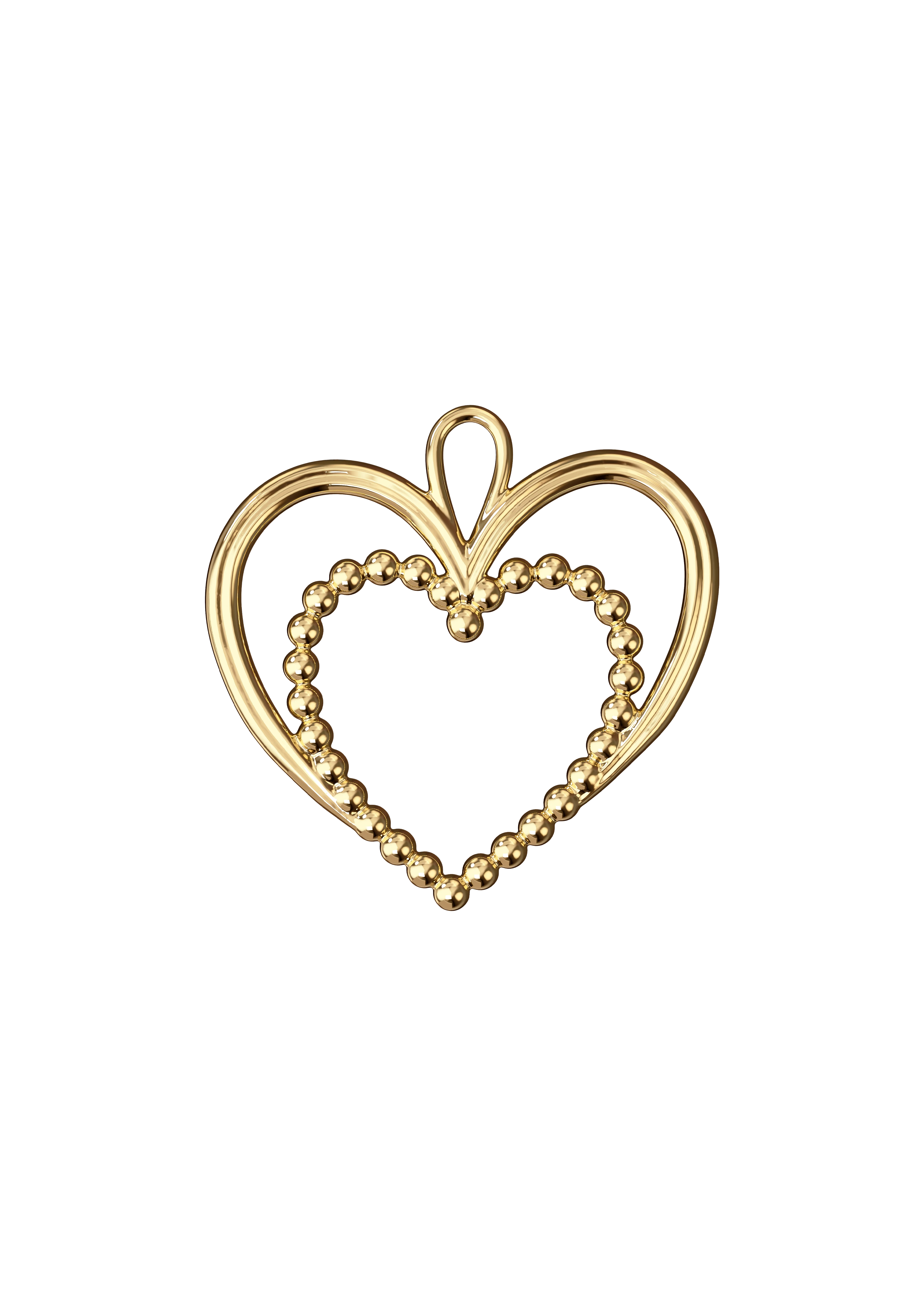 Pearl Heart H6.5 from Rosendahl in Gold Plated color, made of Metal