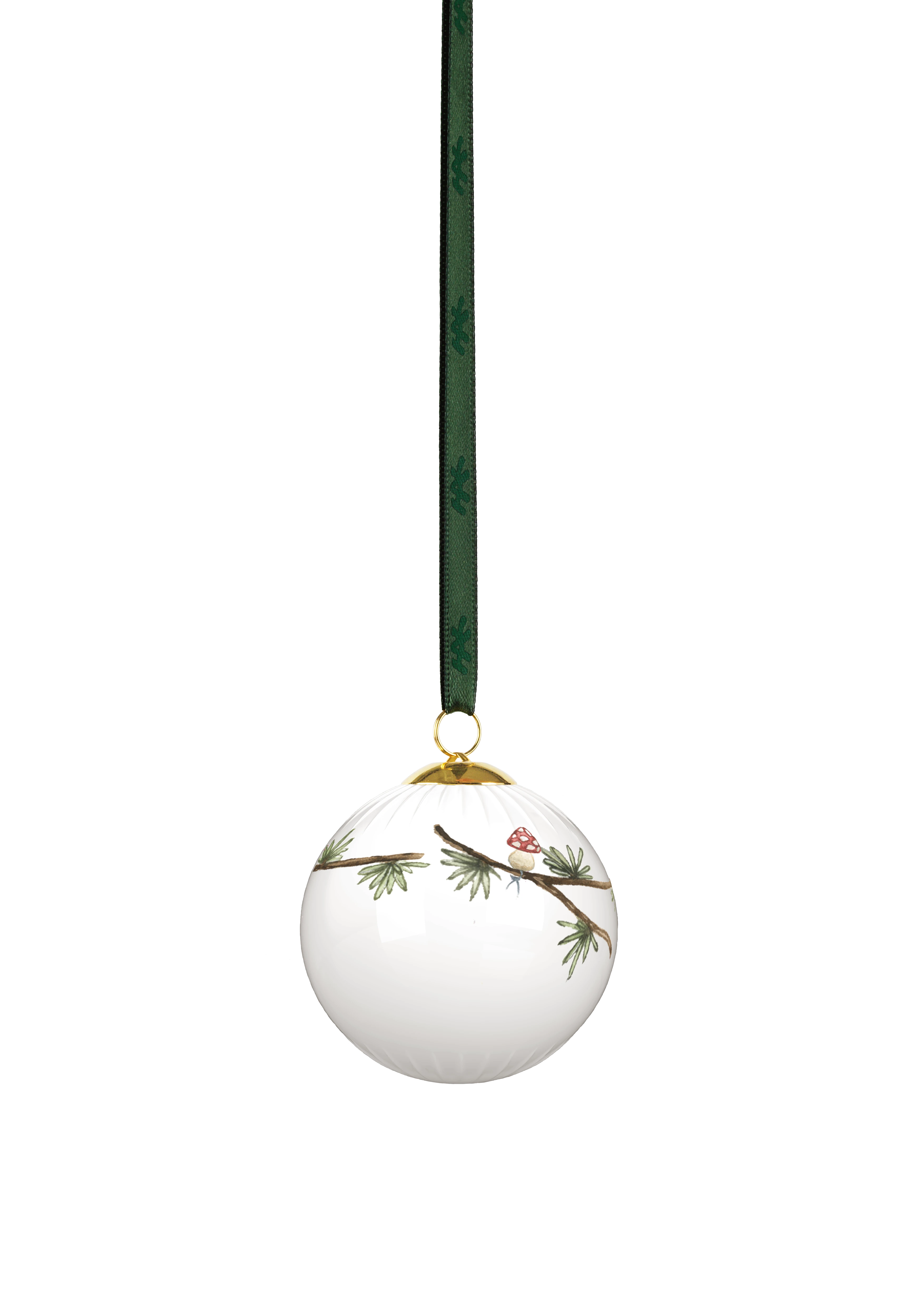 Bauble 2025 Ø6 cm from Kähler in White w. deco color, made of Ceramics