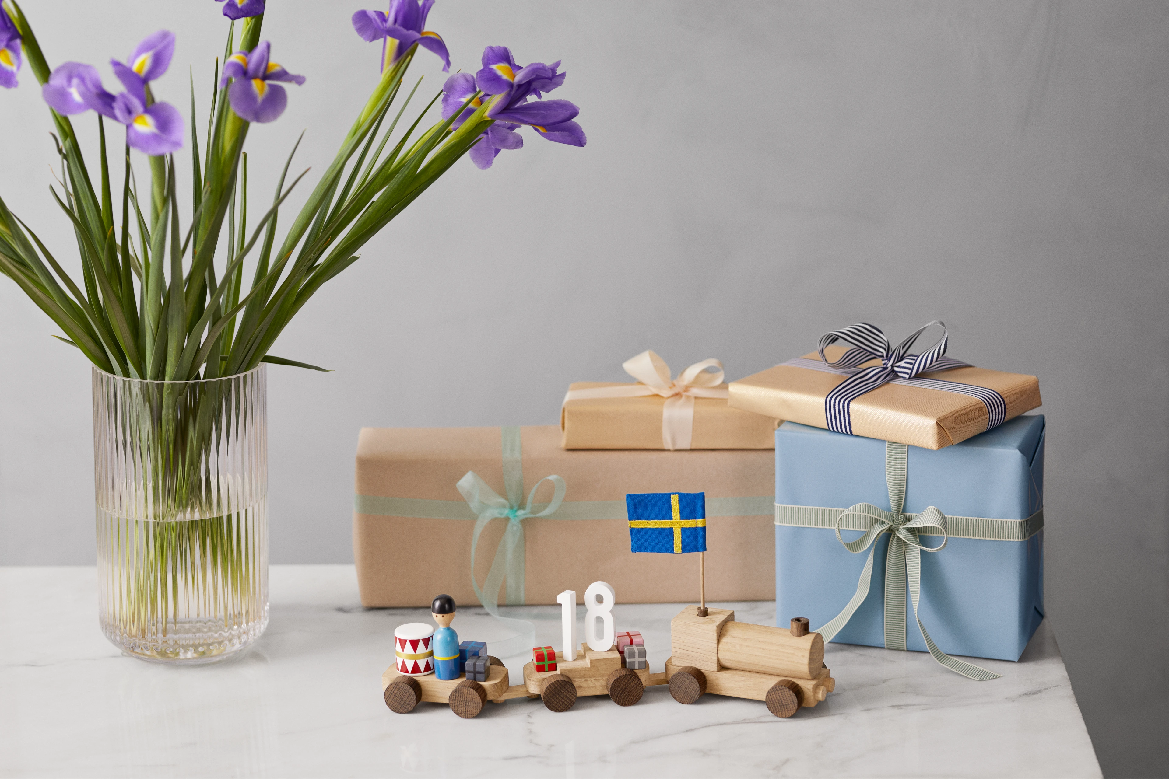 Birthday Train Swedish from Kay Bojesen in Oak/Smoked oak color, made of Wood