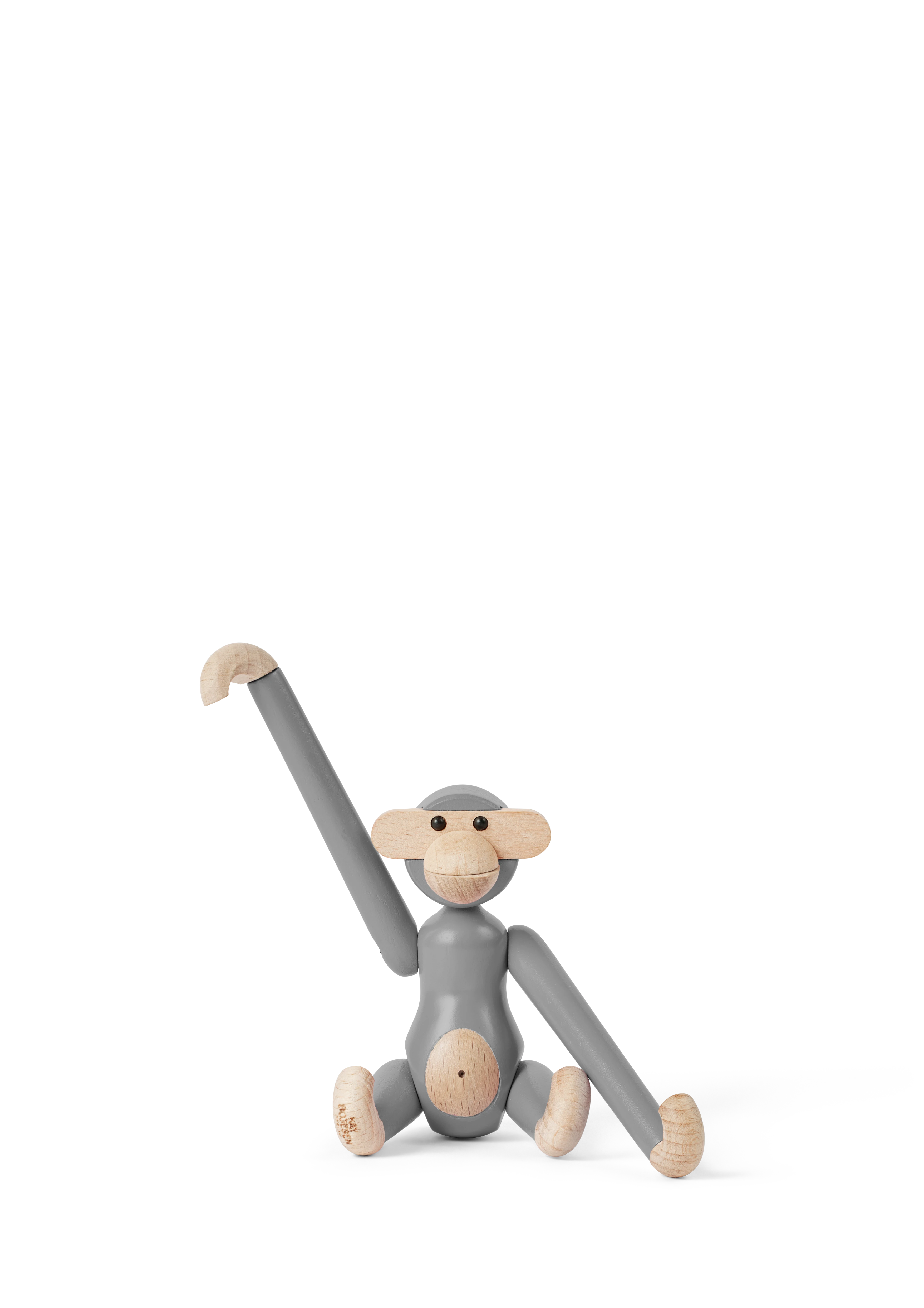 Monkey mini from Kay Bojesen in Grey color, made of Wood