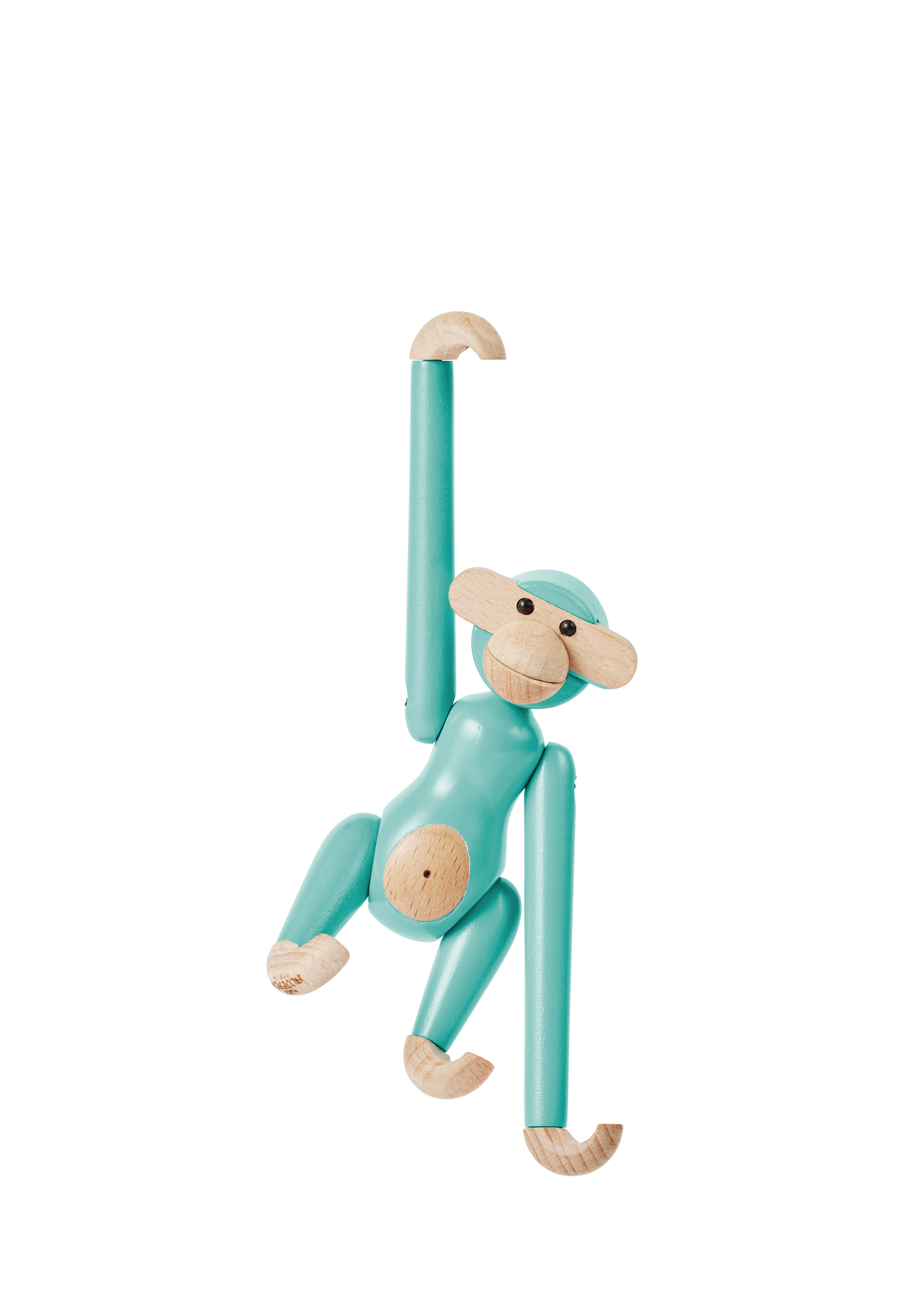 Monkey mini from Kay Bojesen in Turquoise color, made of Wood