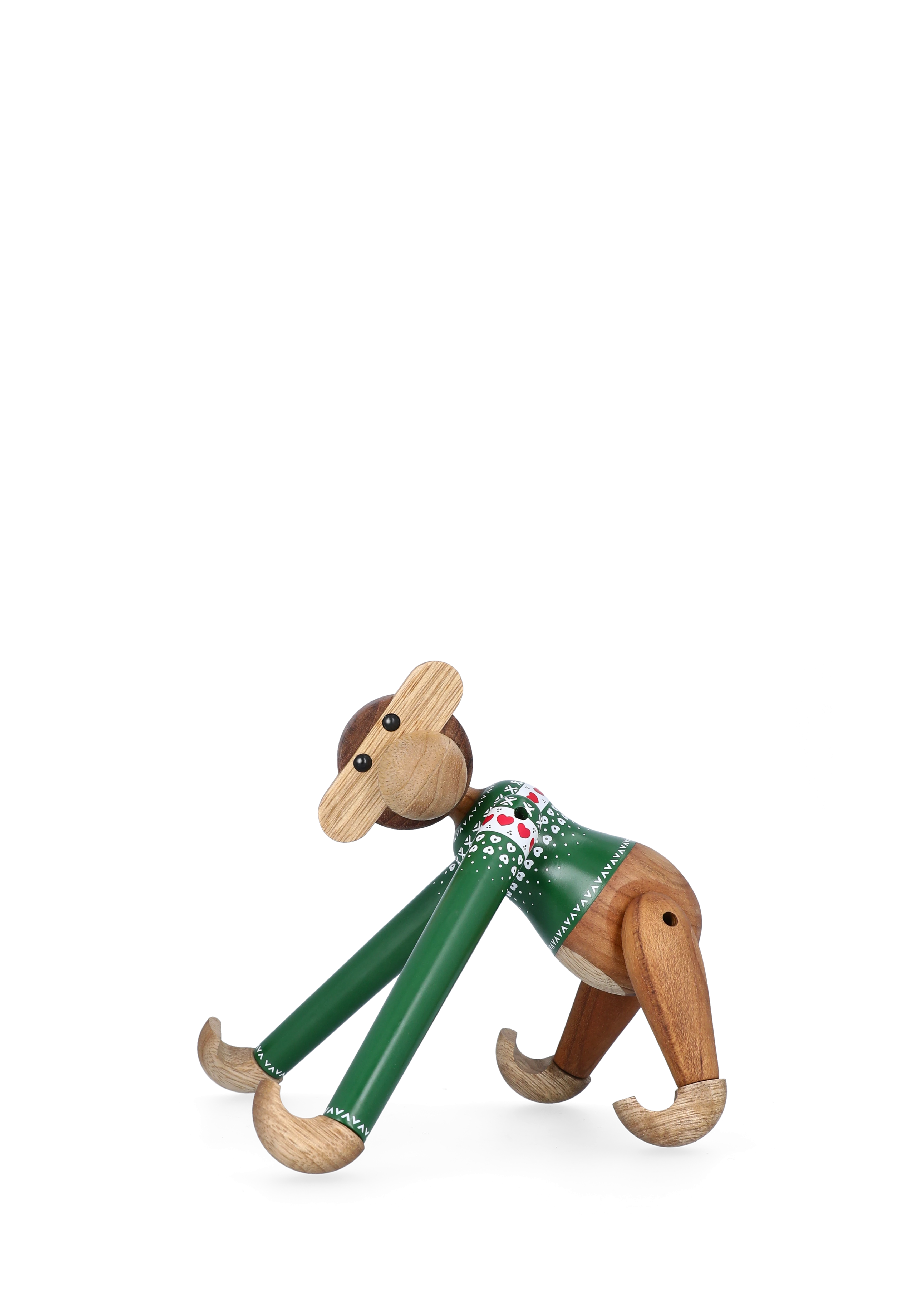 Christmas Jumper Monkey 2025 small from Kay Bojesen in Green color, made of Wood