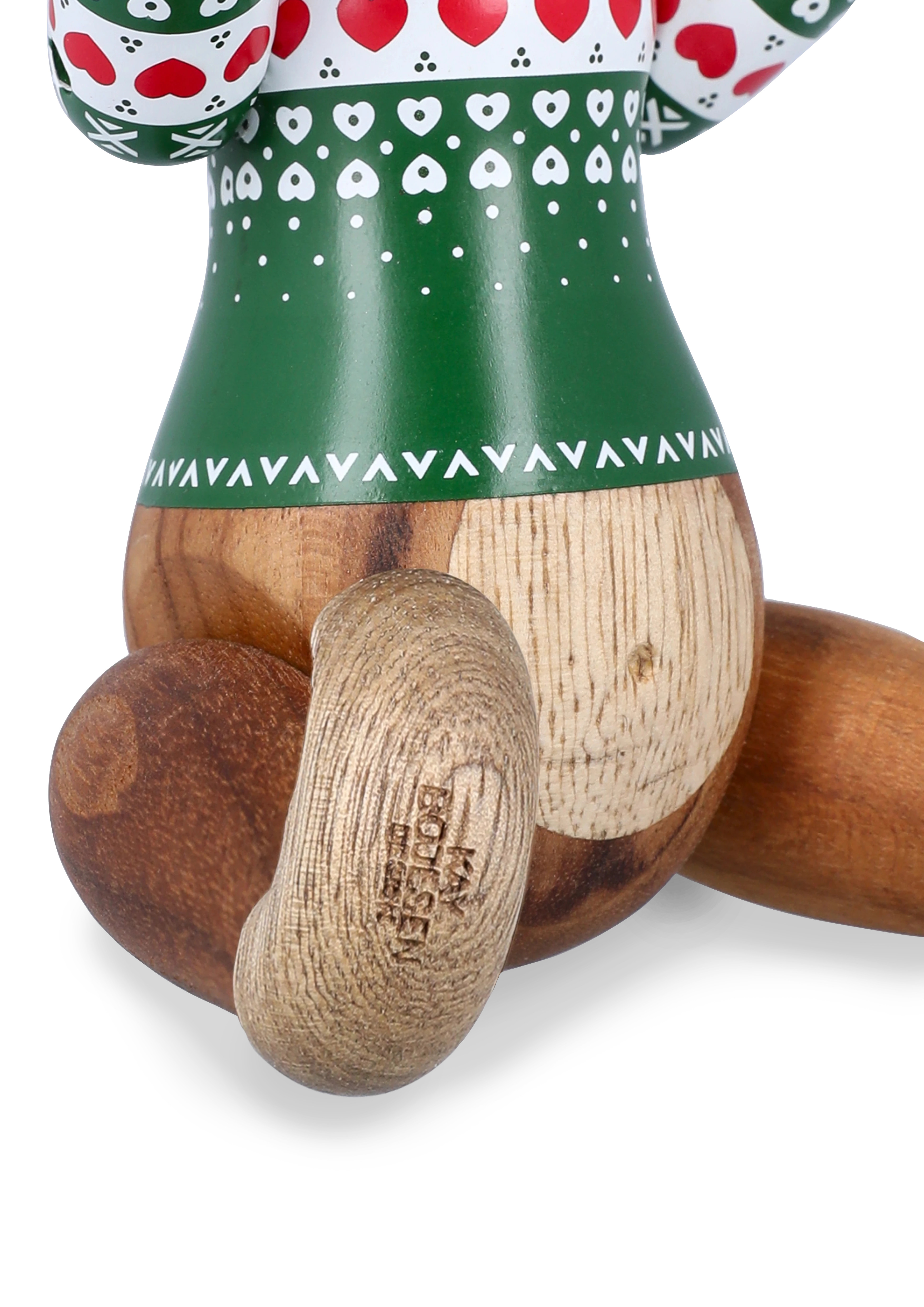 Christmas Jumper Monkey 2025 small from Kay Bojesen in Green color, made of Wood