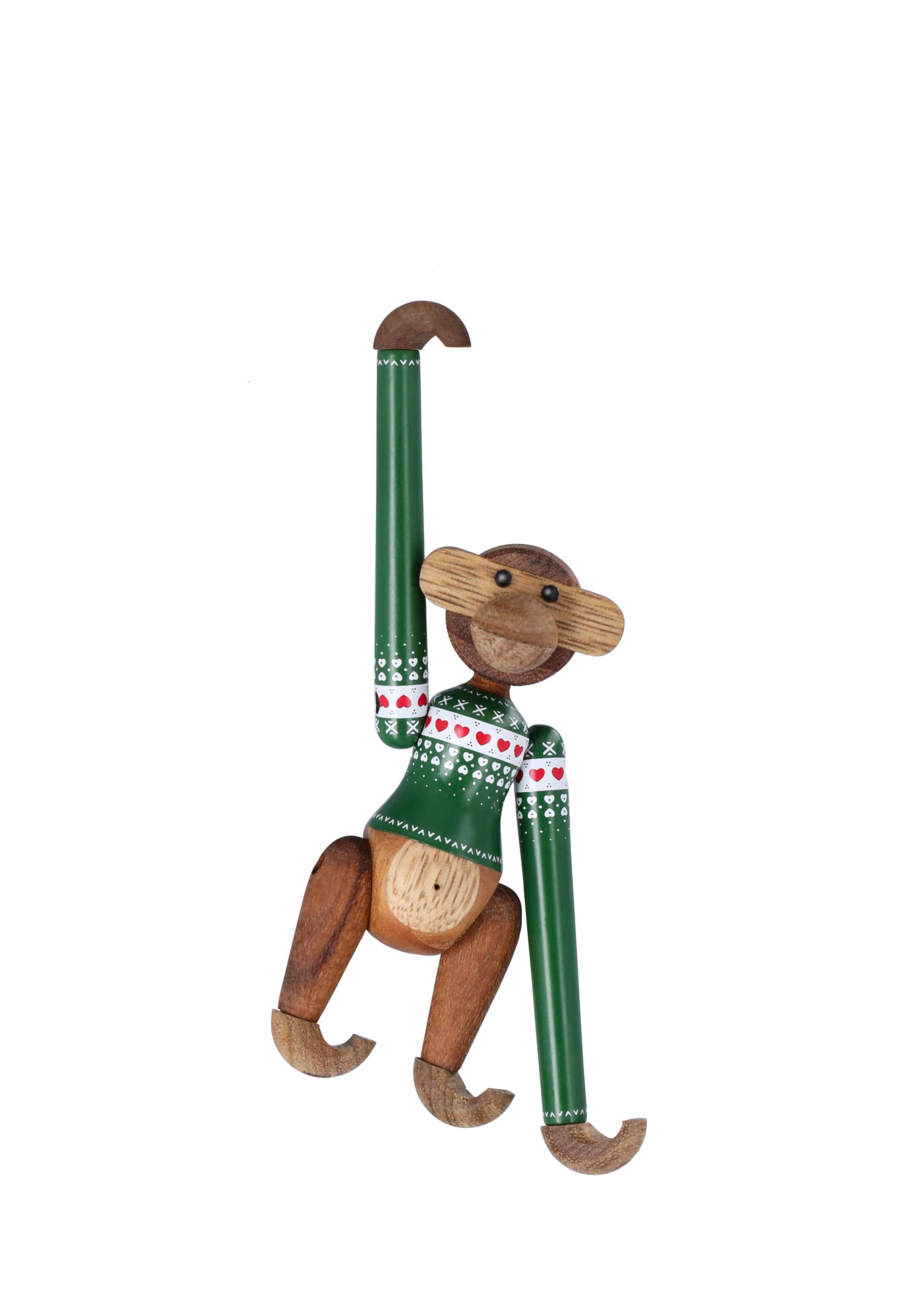 Christmas Jumper Monkey 2025 mini from Kay Bojesen in Green color, made of Wood