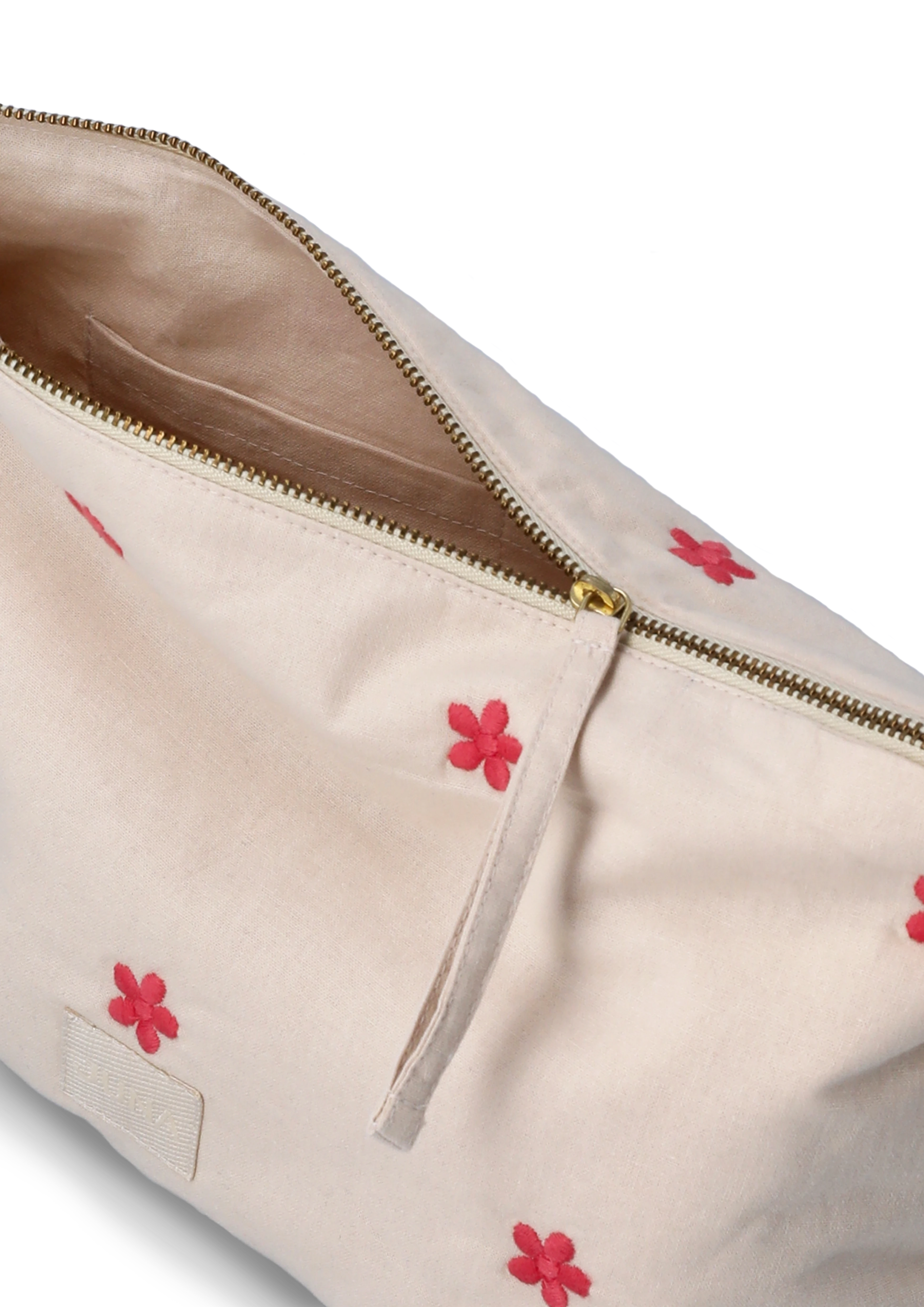 Karla Toilet bag 30x10x20 cm från JUNA i färgen Sand/Rød, tillverkad av Bomull