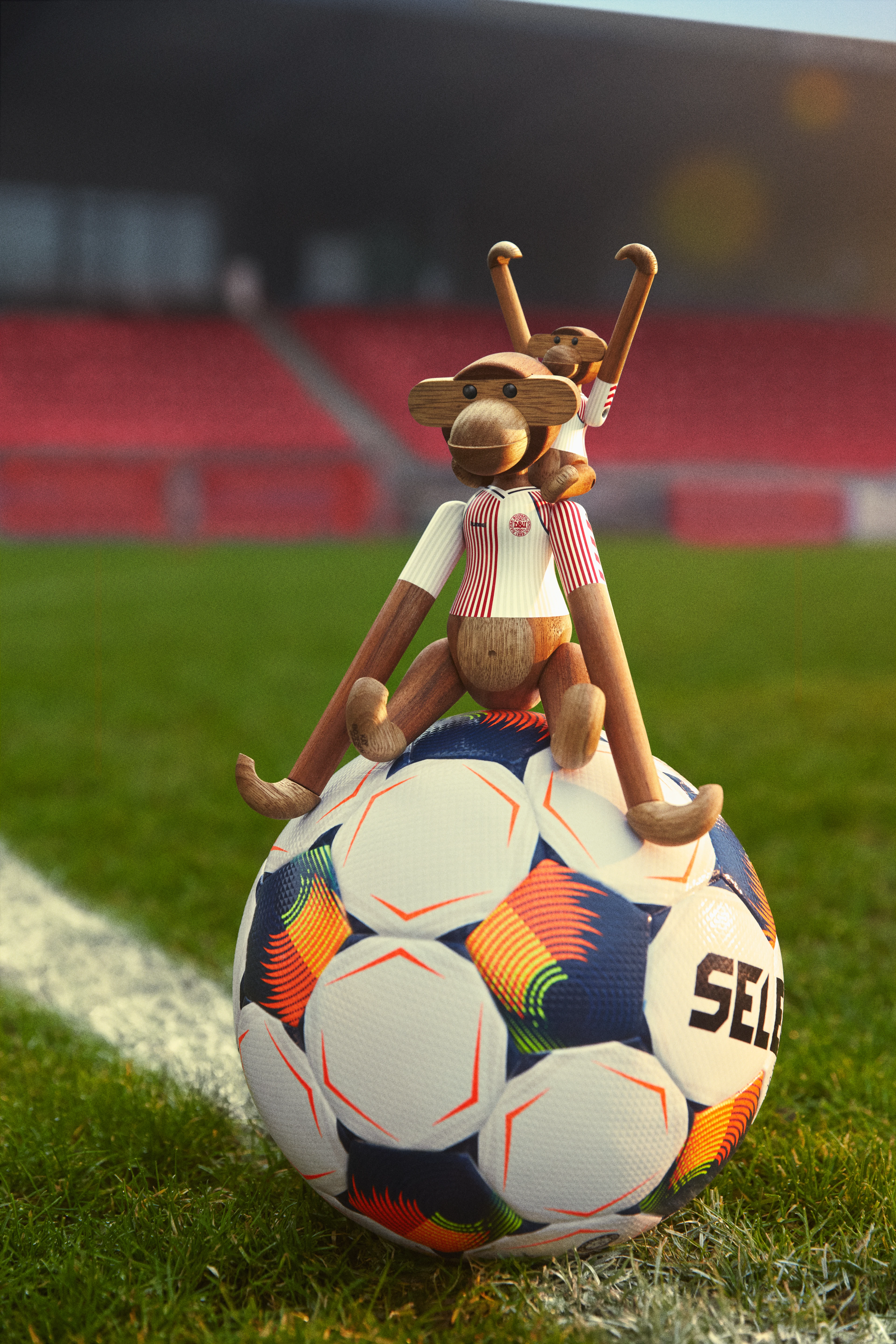 x DBU 86 Away Monkey small from Kay Bojesen in Teak/Limba color, made of Wood