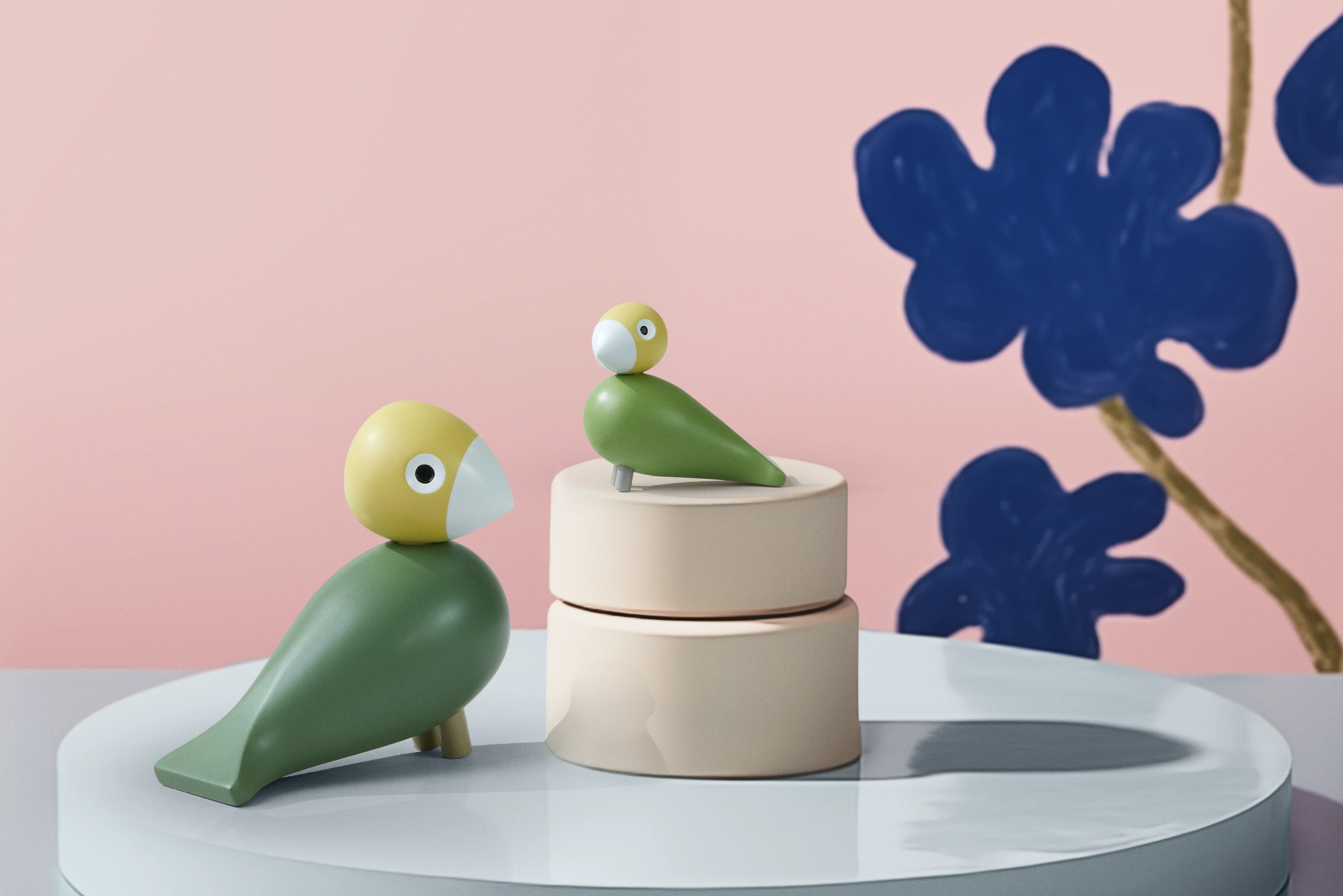 Kay Bojesen Liv & Lykke 1 pair in Green from serie Birds
