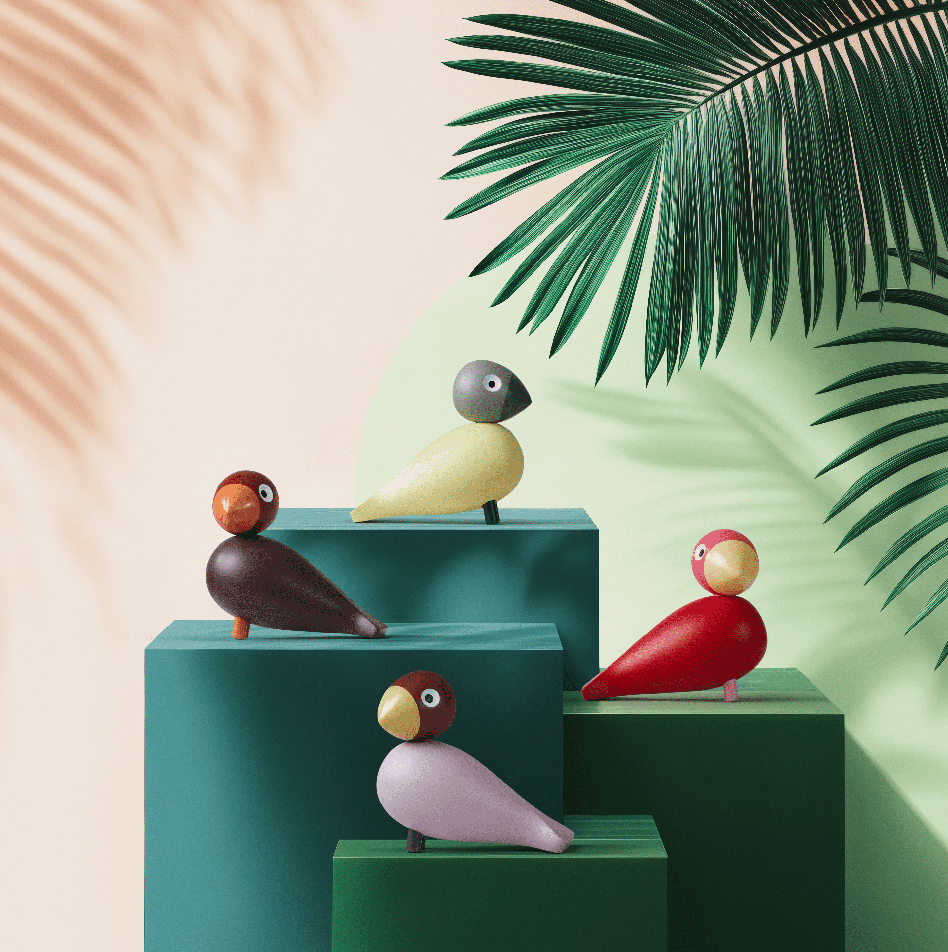 Kay Bojesen Bella Year Bird 2025 H12.5 cm in Cream/Grey