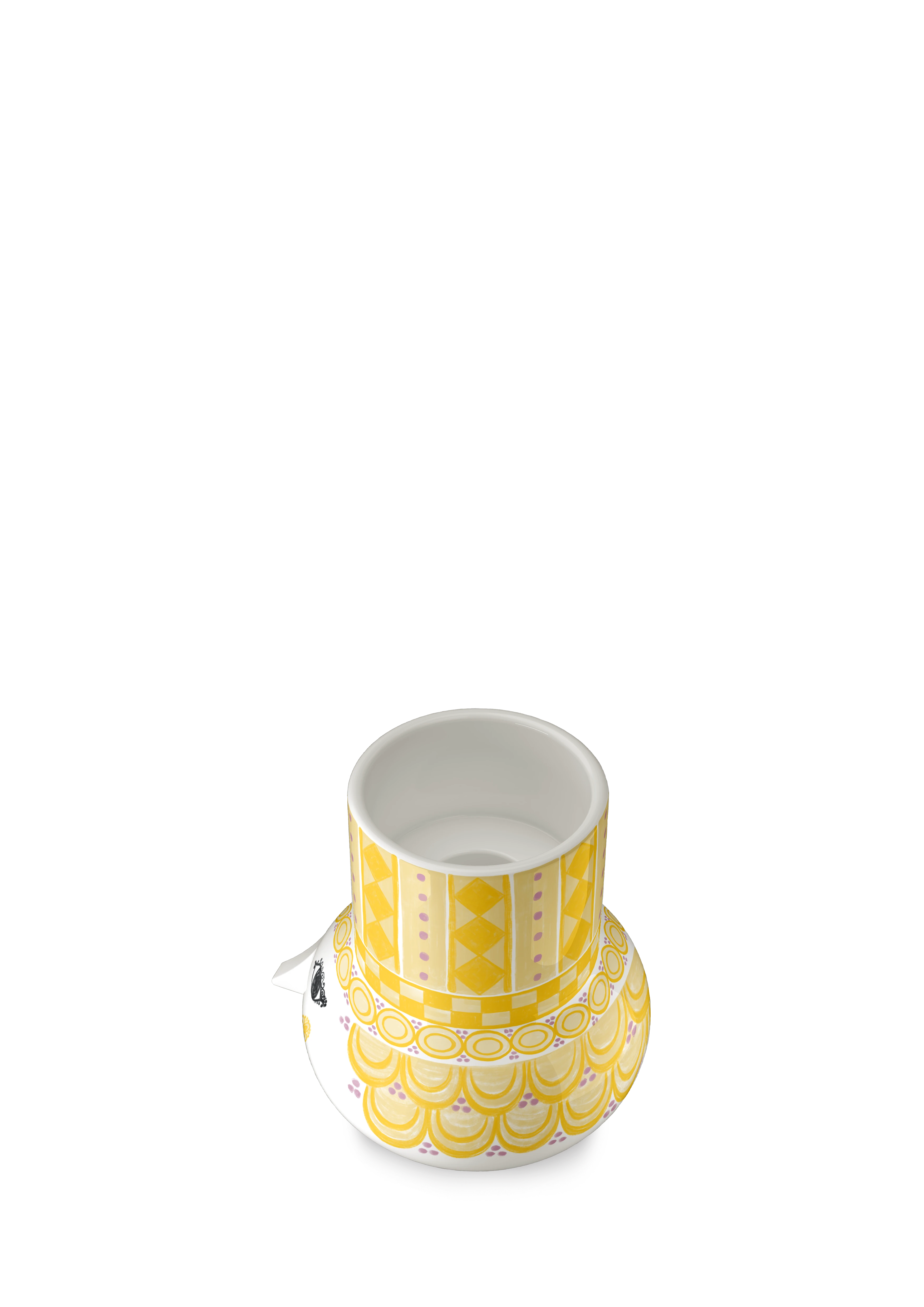Candle holder H9 cm from Bjørn Wiinblad in Yellow color, made of Ceramics