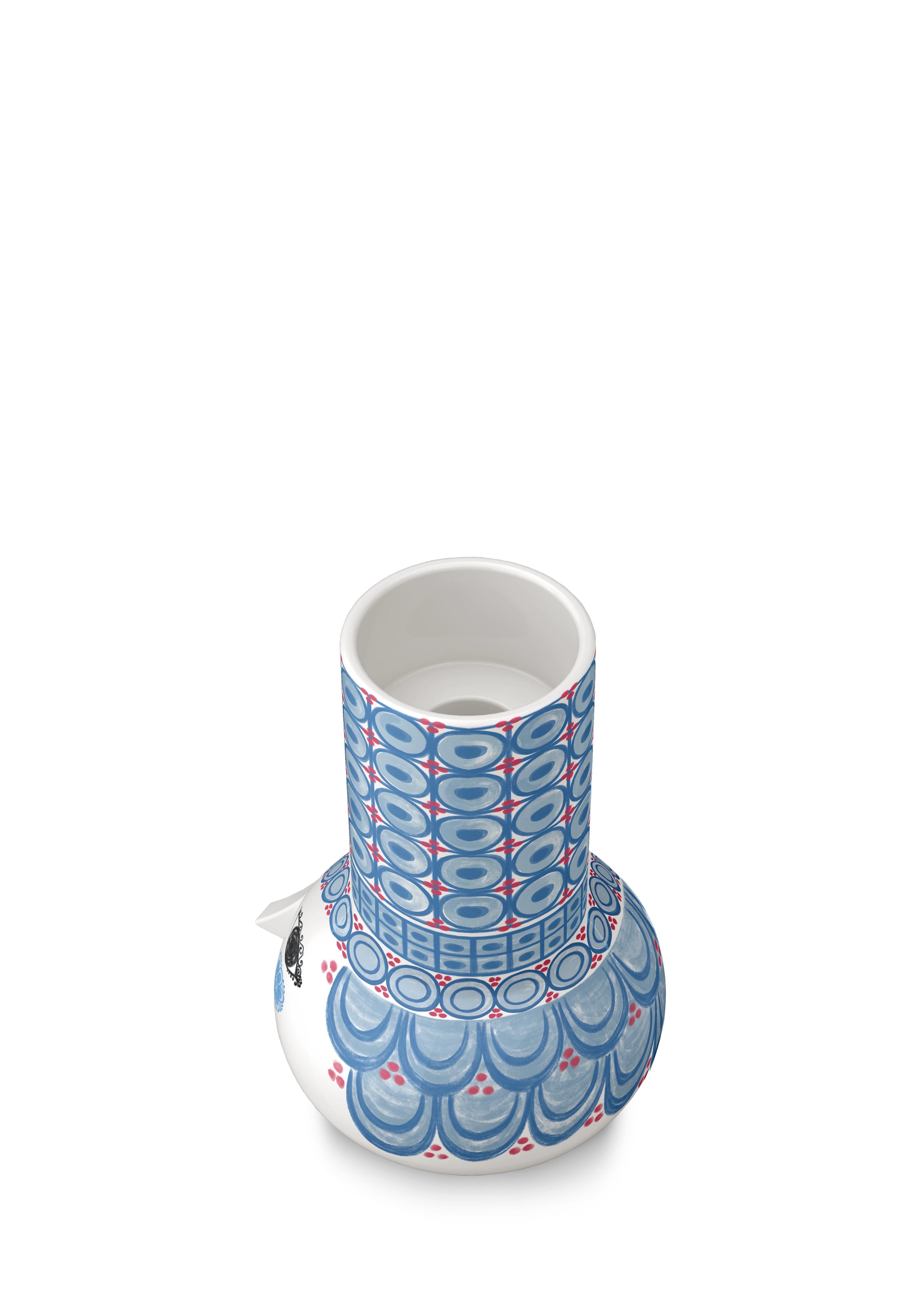 Candle holder H14 cm from Bjørn Wiinblad in Light blue color, made of Ceramics