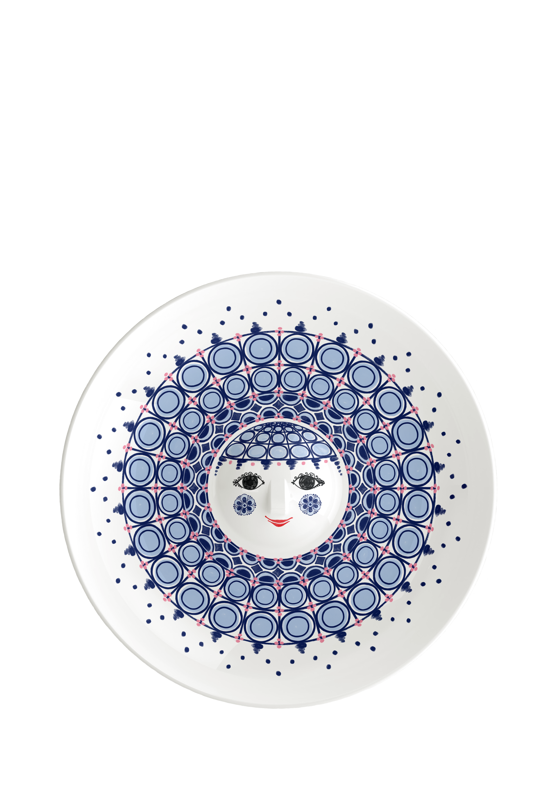Bjørn Wiinblad Dish Ø33 cm in Blue from Olga | Buy here