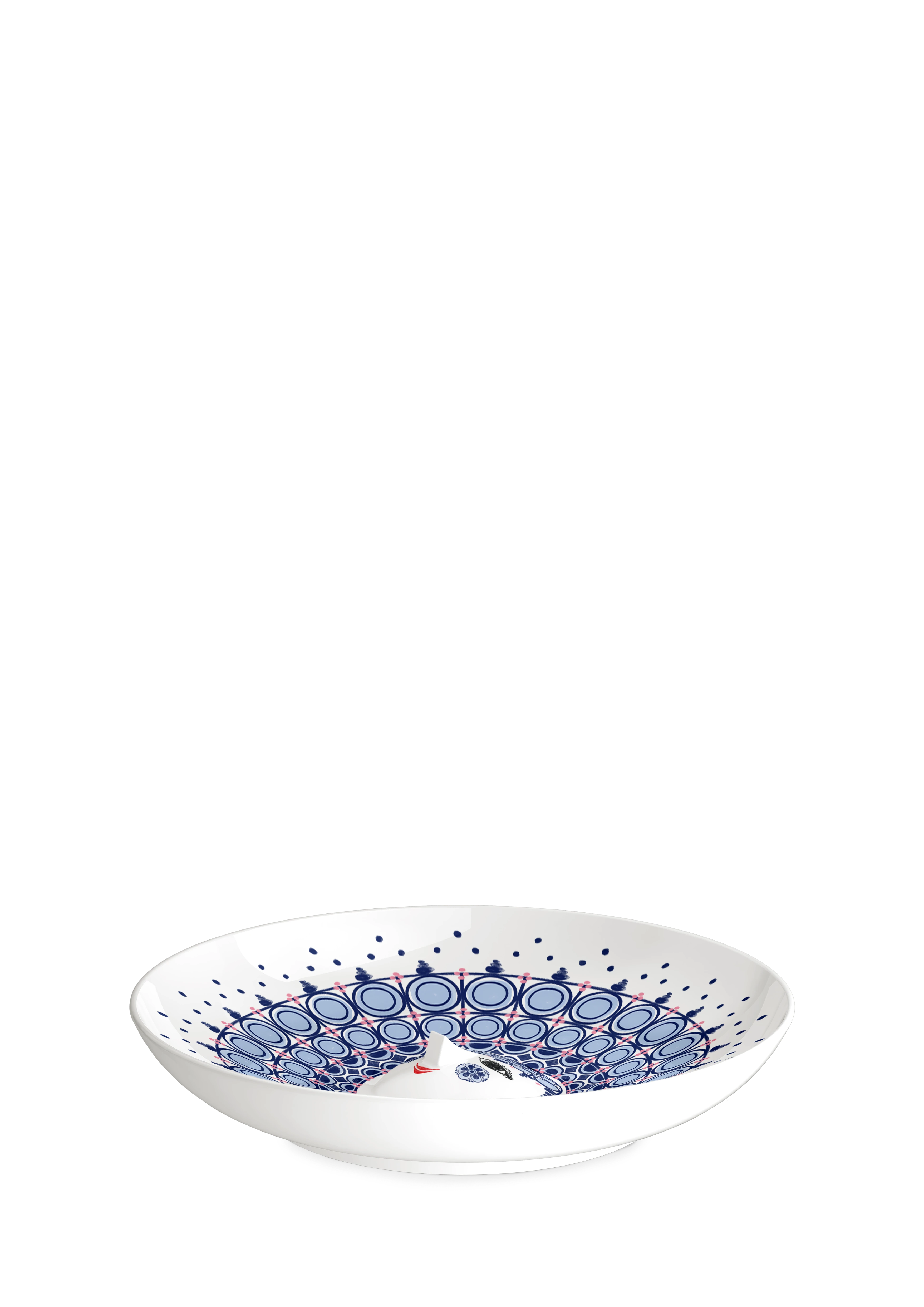 Dish Ø33 cm from Bjørn Wiinblad in Blue color, made of Ceramics