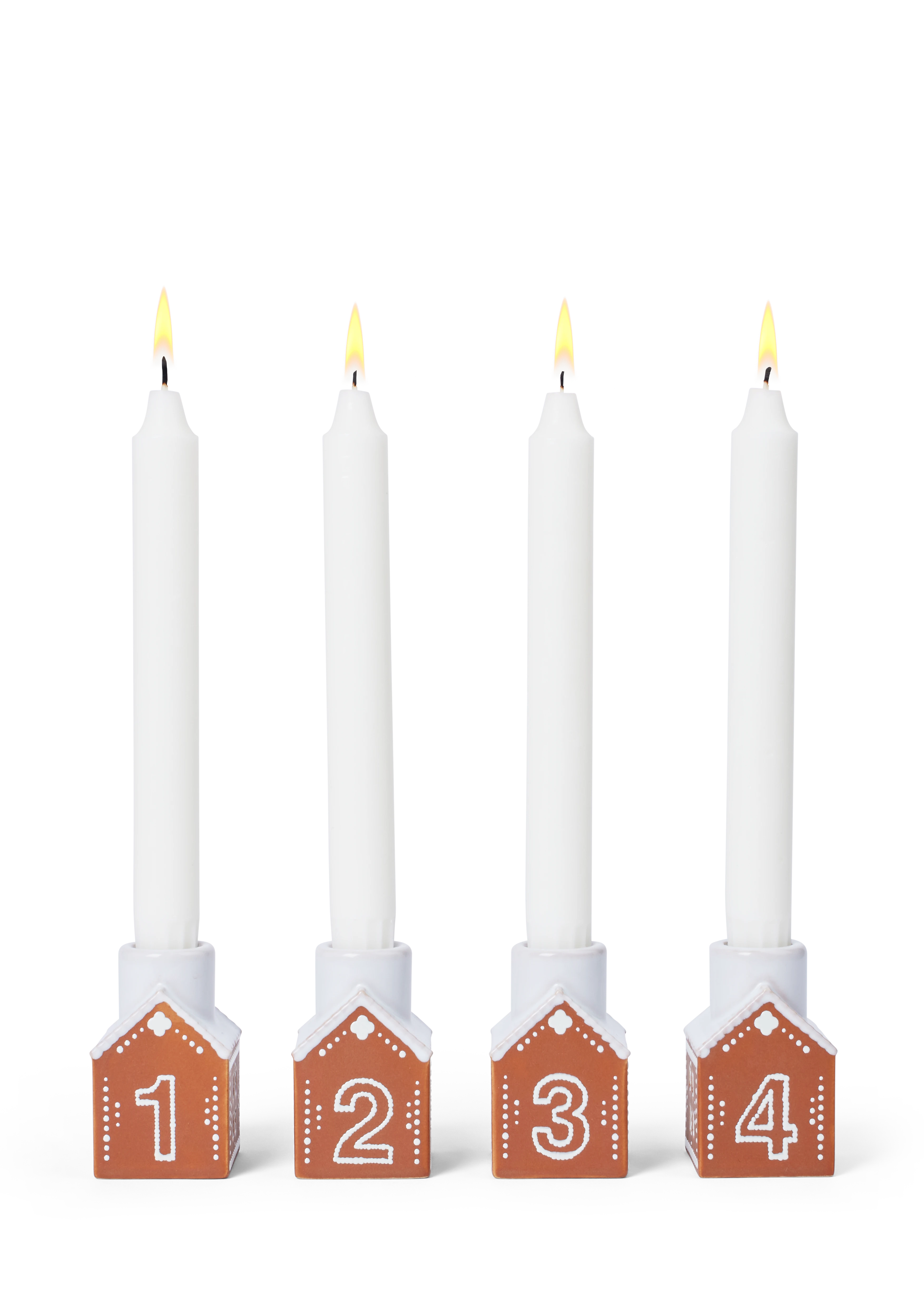 Adventsljusstake H7.5 från Kähler i färgen Brun, tillverkad av Keramik