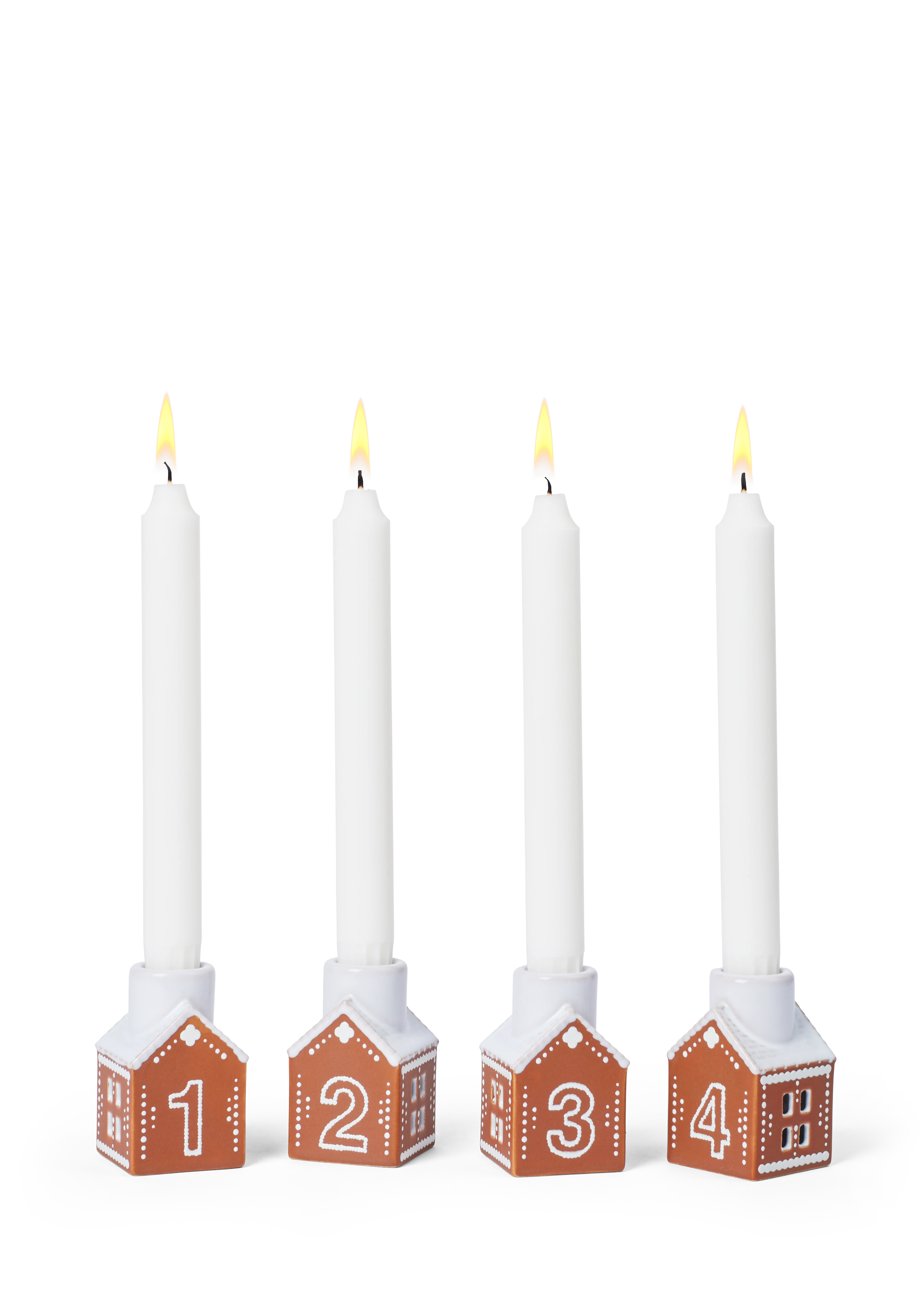 Advent candle holder H7.5 from Kähler  in Brown color, made of Ceramics