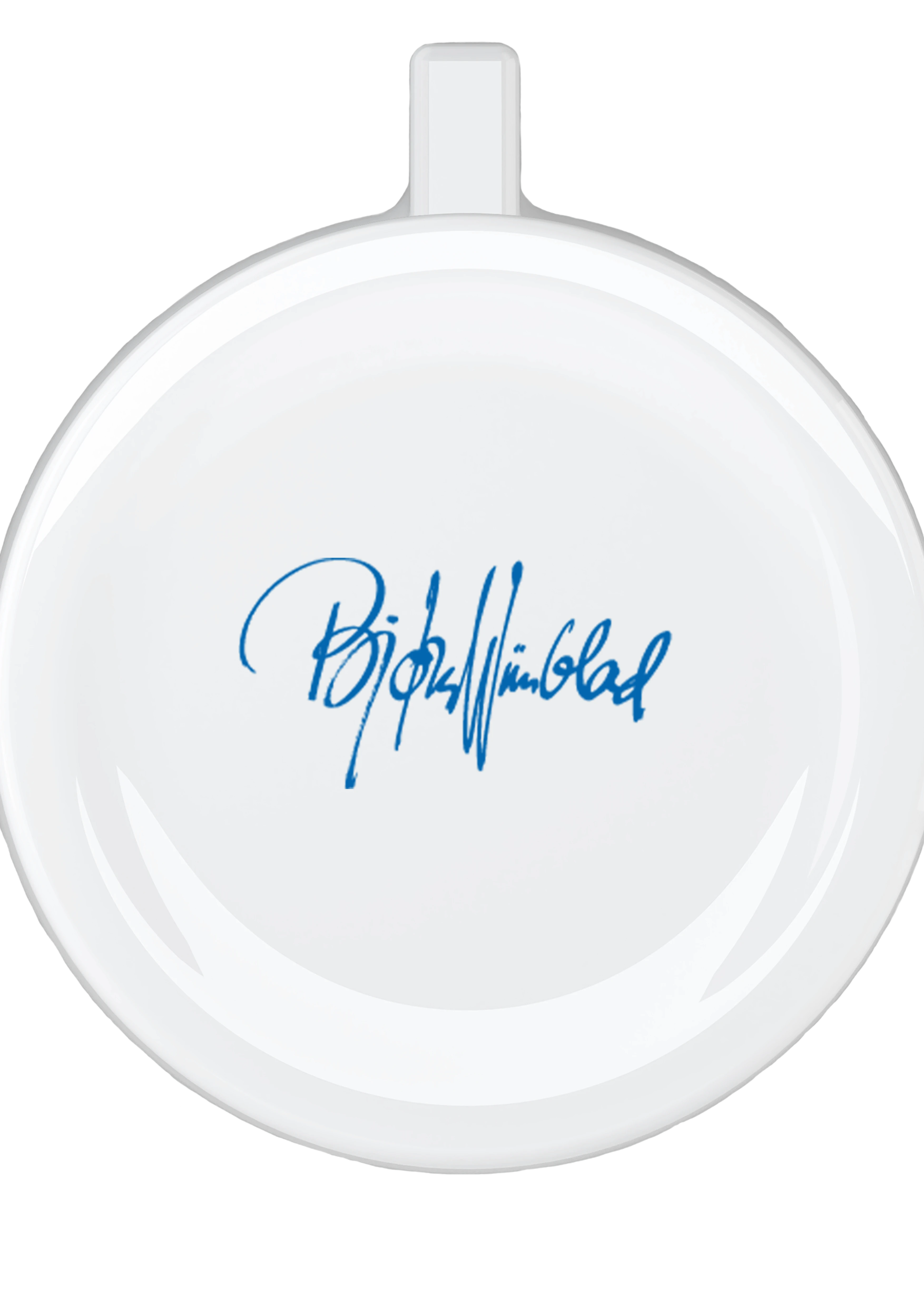 Christmas Ornament 2025 H7.5 from Bjørn Wiinblad in Blue color, made of Ceramics