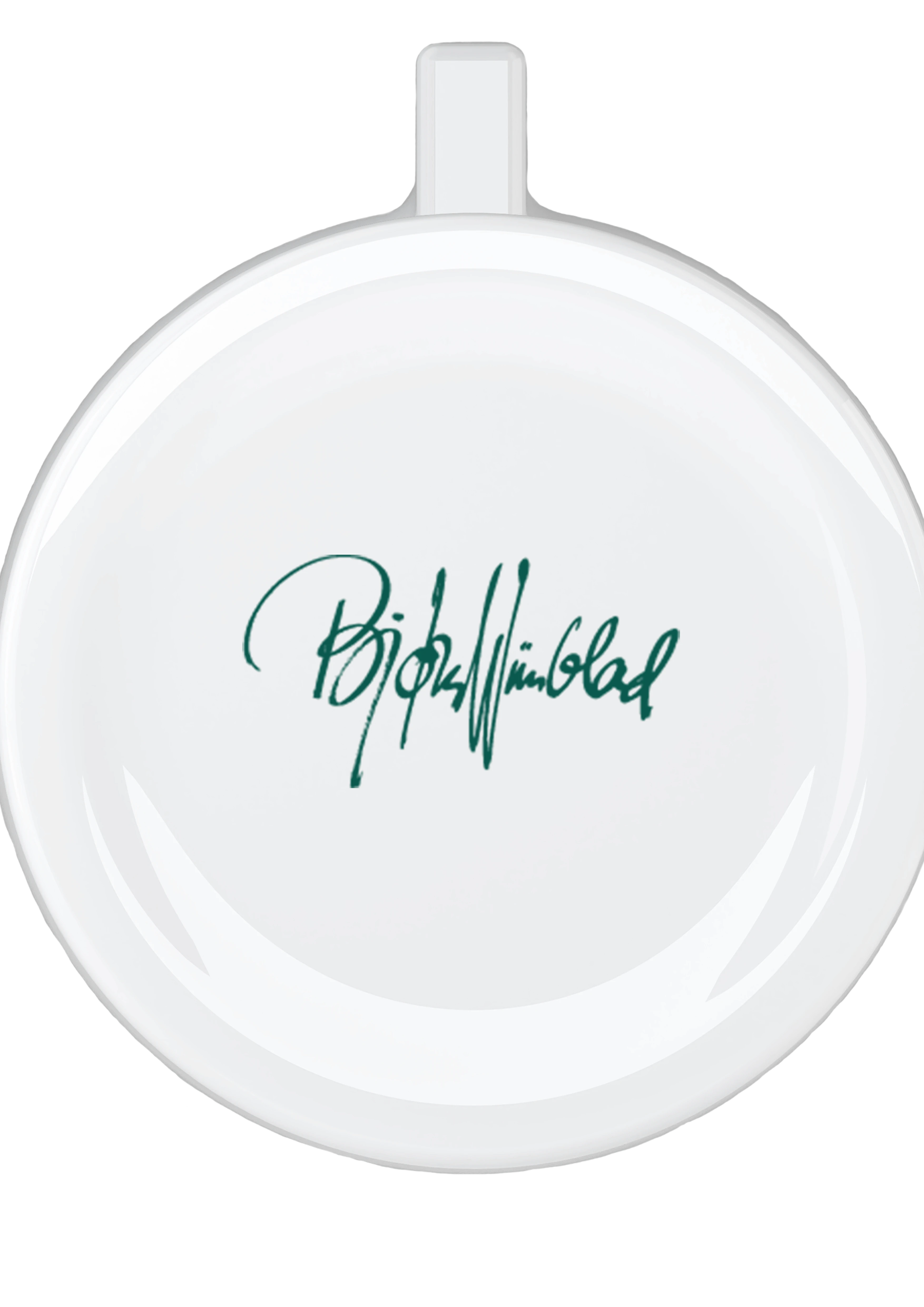 Christmas Ornament 2025 H7.5 from Bjørn Wiinblad in Green color, made of Ceramics